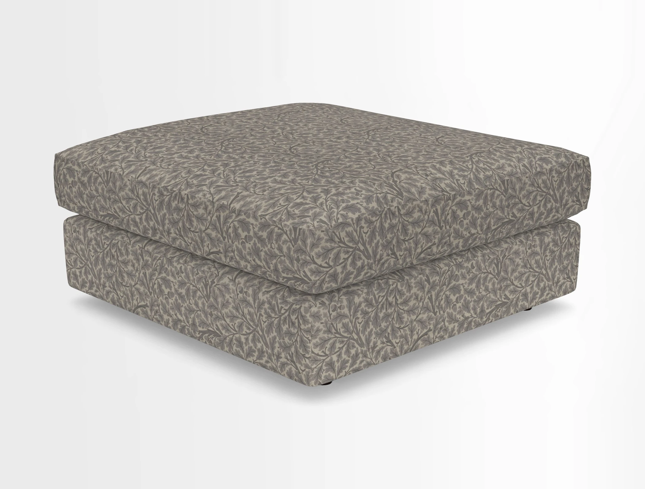 Slingsby fixed cover Footstool in Two Tone Plain Biscuit