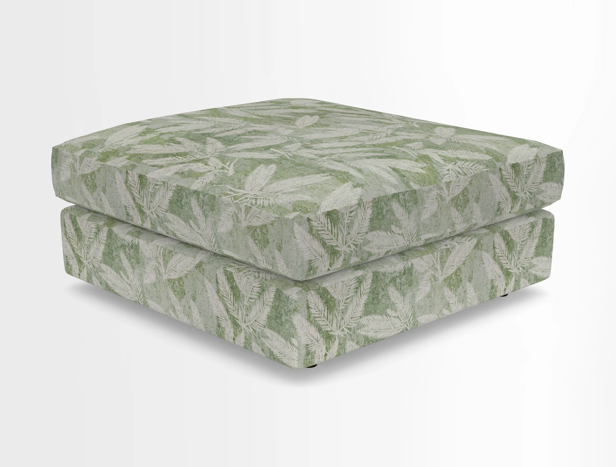 Slingsby fixed cover Footstool in Two Tone Plain Biscuit