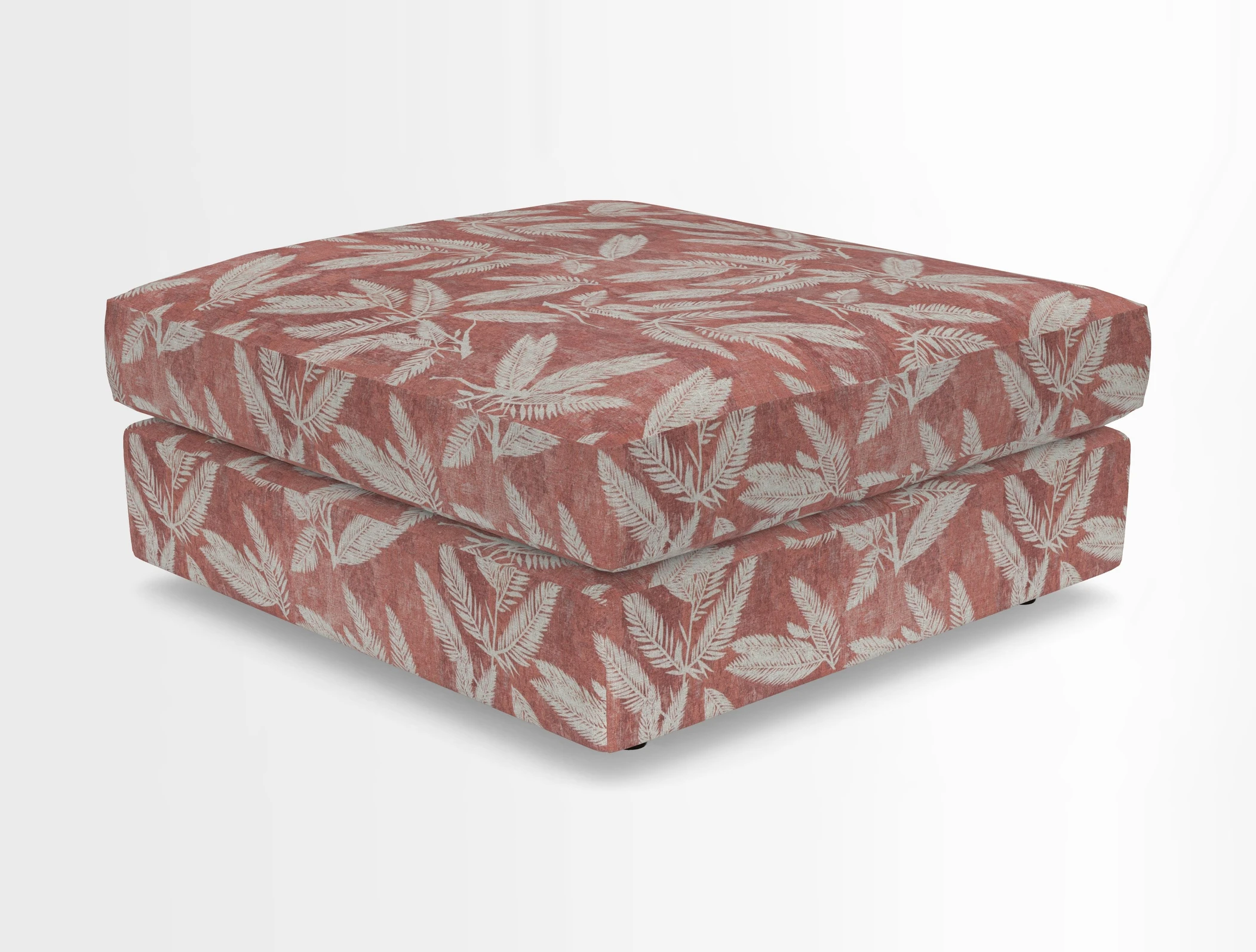 Slingsby fixed cover Footstool in Two Tone Plain Biscuit