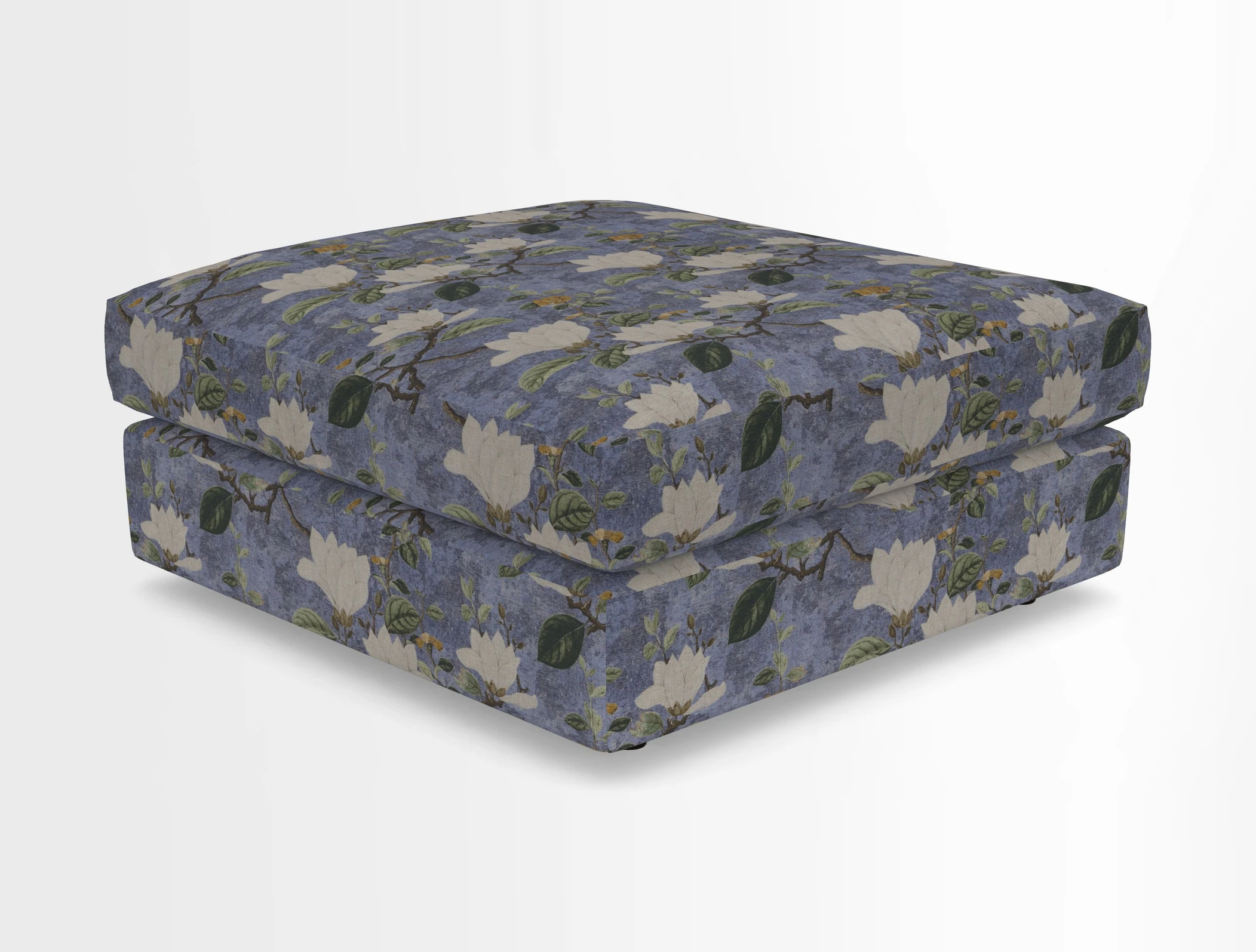 Slingsby fixed cover Footstool in Two Tone Plain Biscuit
