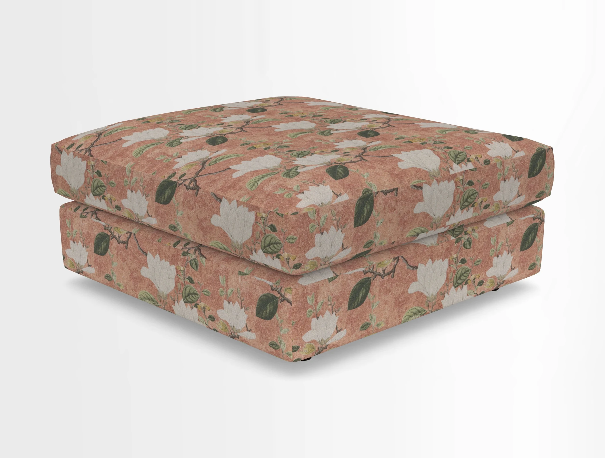 Slingsby fixed cover Footstool in Two Tone Plain Biscuit