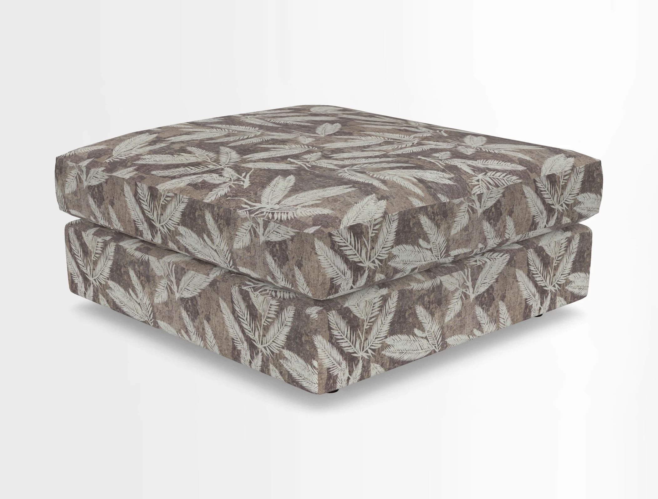 Slingsby fixed cover Footstool in Two Tone Plain Biscuit