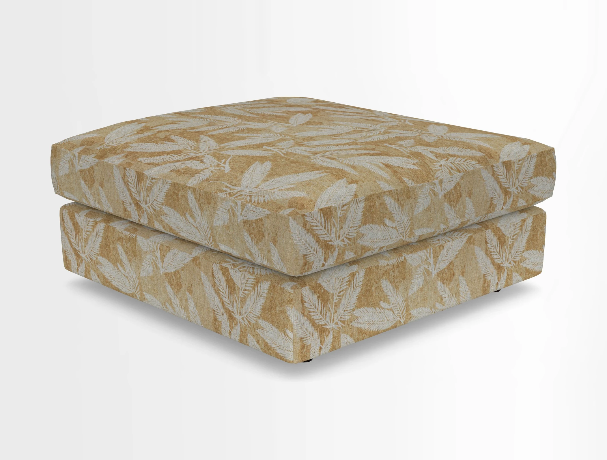 Slingsby fixed cover Footstool in Two Tone Plain Biscuit