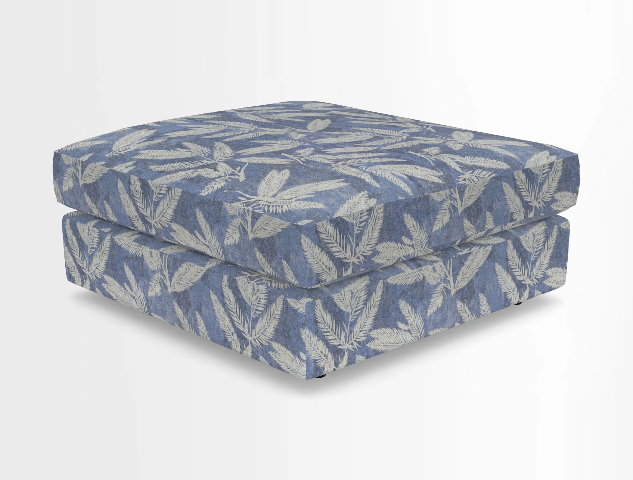 Slingsby fixed cover Footstool in Two Tone Plain Biscuit