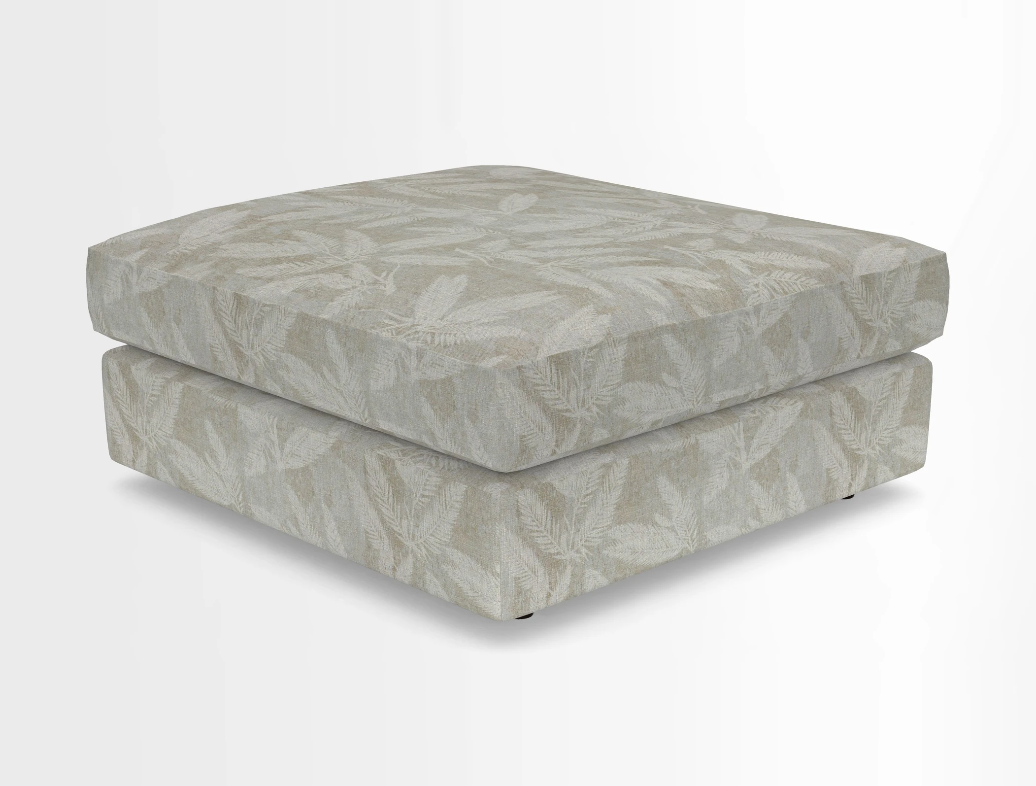 Slingsby fixed cover Footstool in Two Tone Plain Biscuit