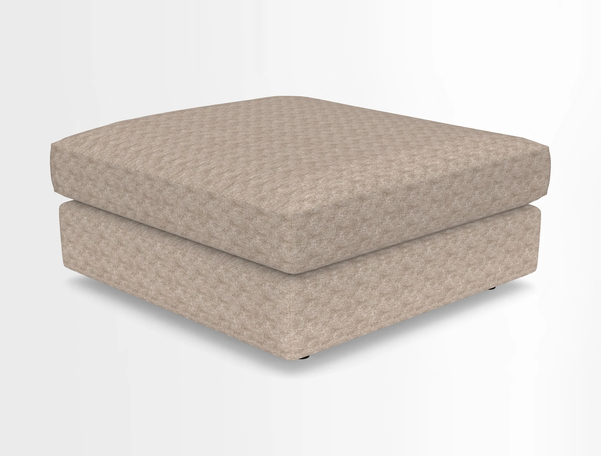 Slingsby fixed cover Footstool in Two Tone Plain Biscuit