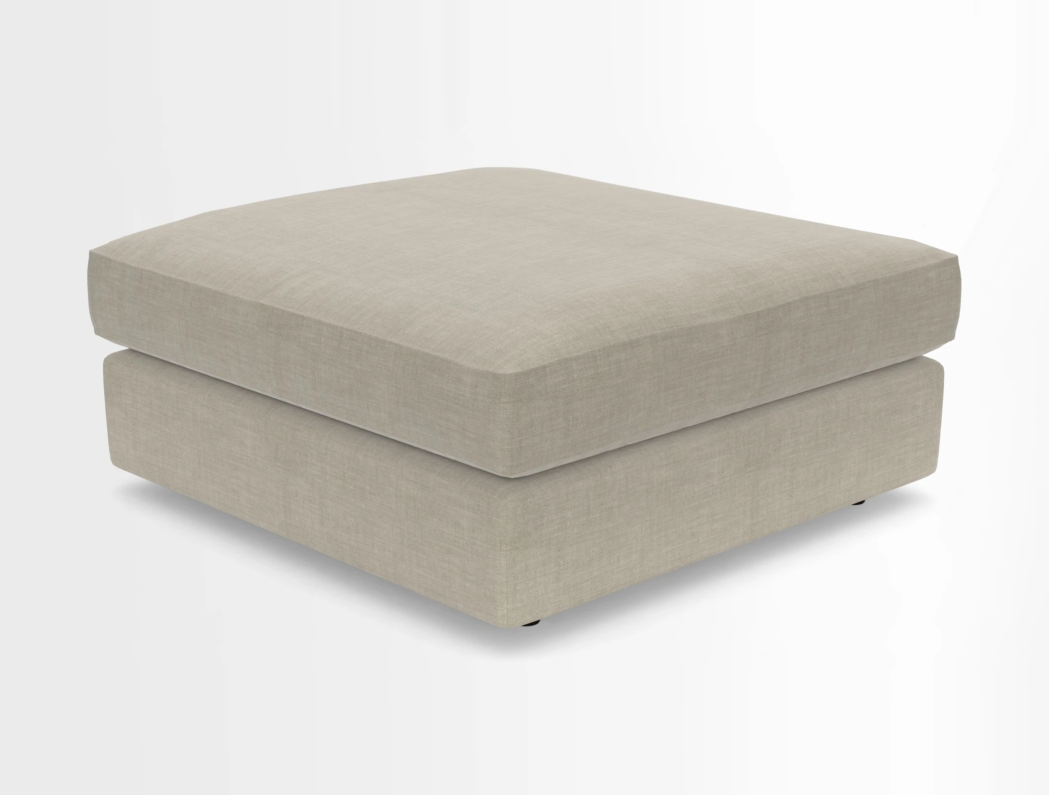 Slingsby fixed cover Footstool in Two Tone Plain Biscuit