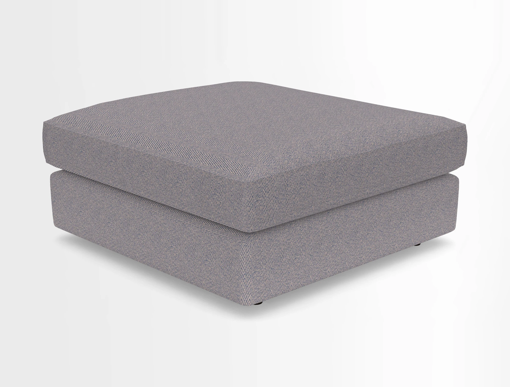 Slingsby fixed cover Footstool in Two Tone Plain Biscuit