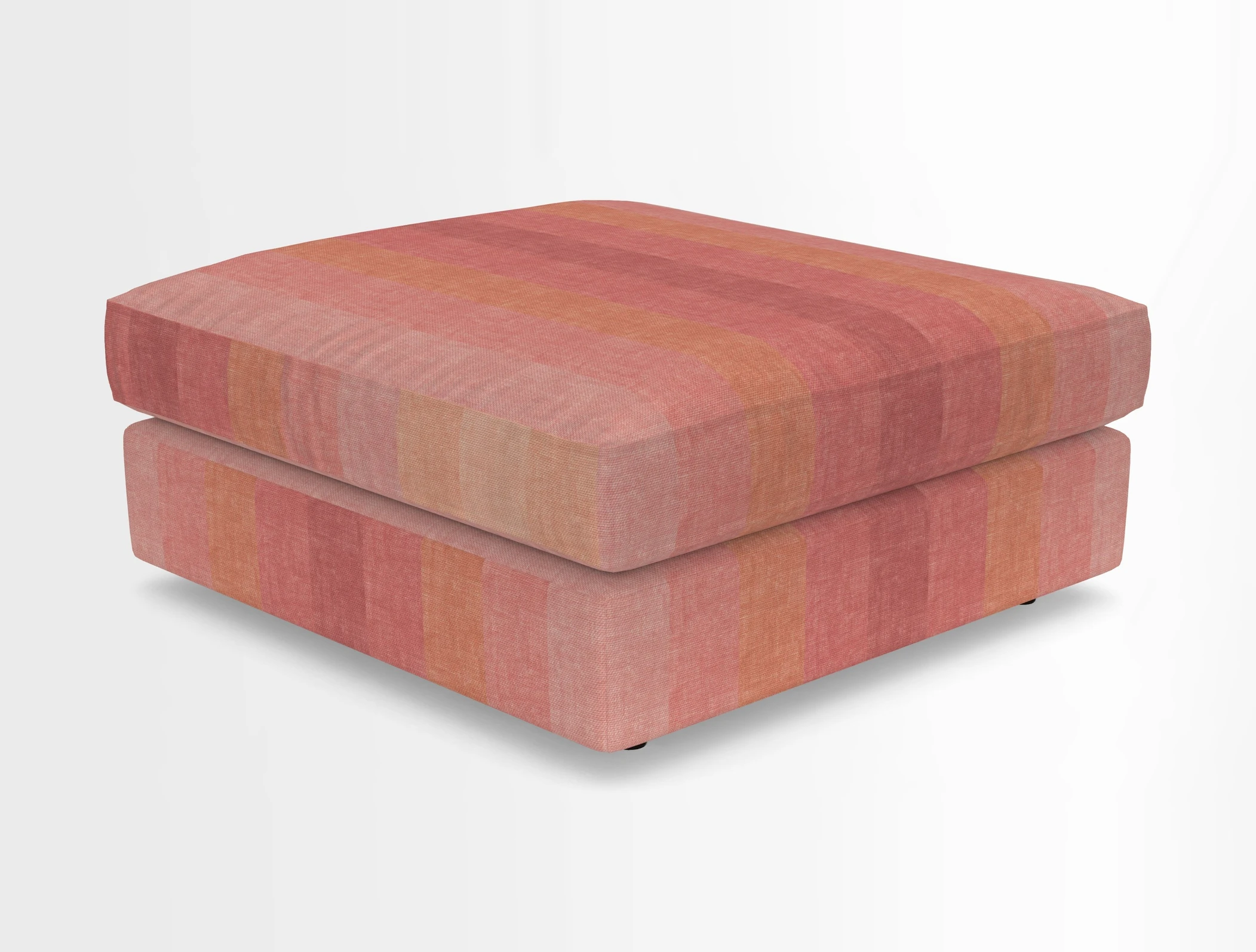 Slingsby fixed cover Footstool in Two Tone Plain Biscuit