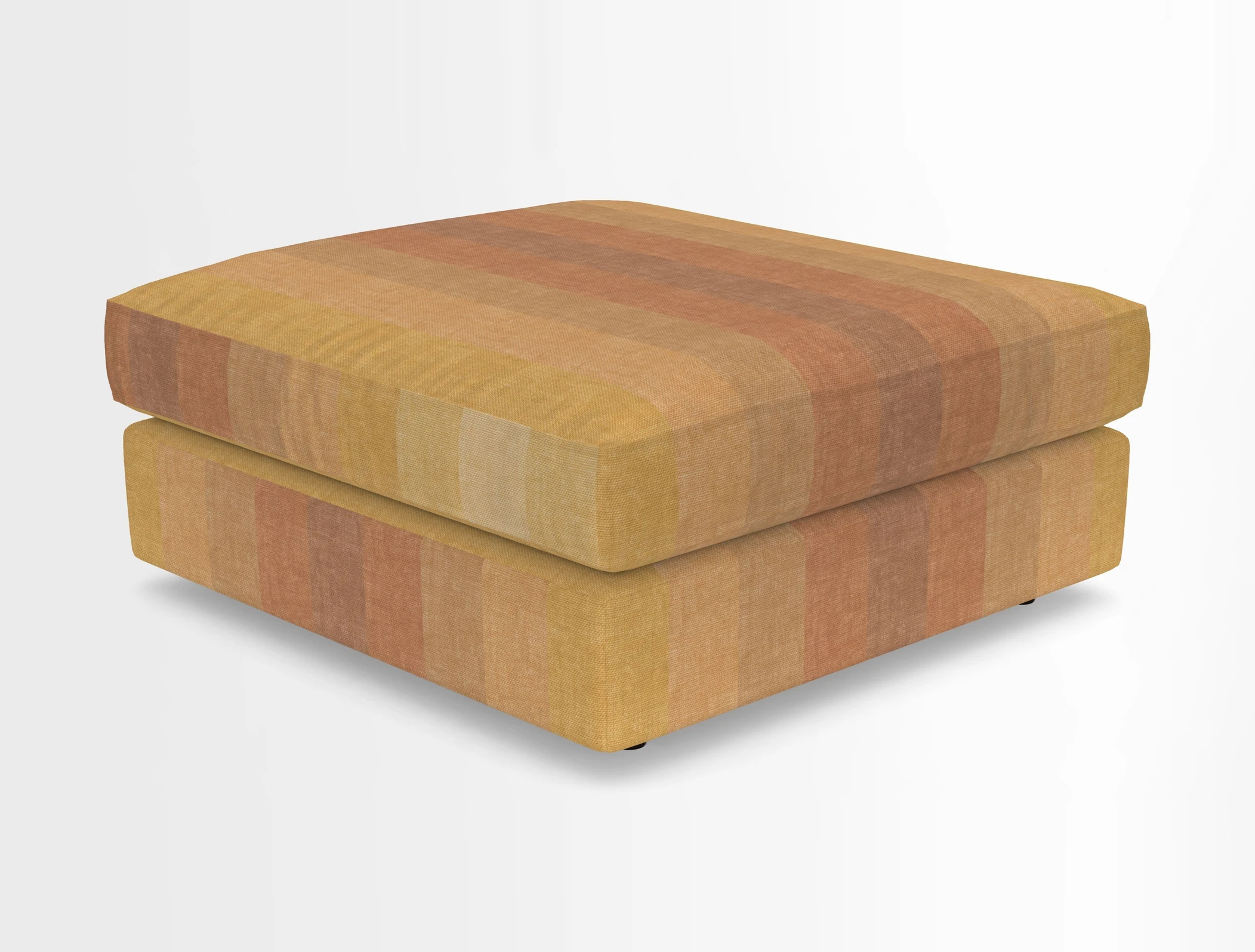Slingsby fixed cover Footstool in Two Tone Plain Biscuit