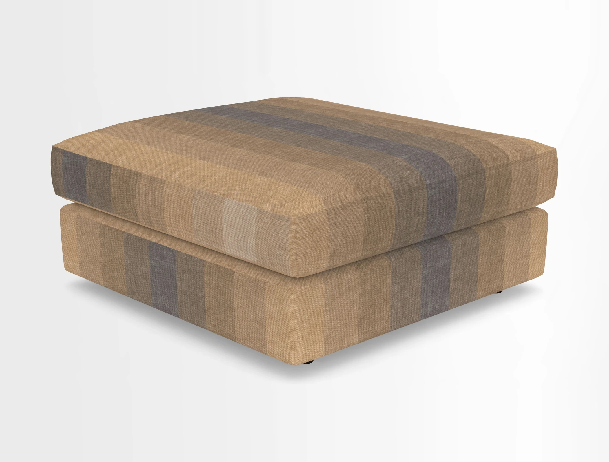 Slingsby fixed cover Footstool in Two Tone Plain Biscuit