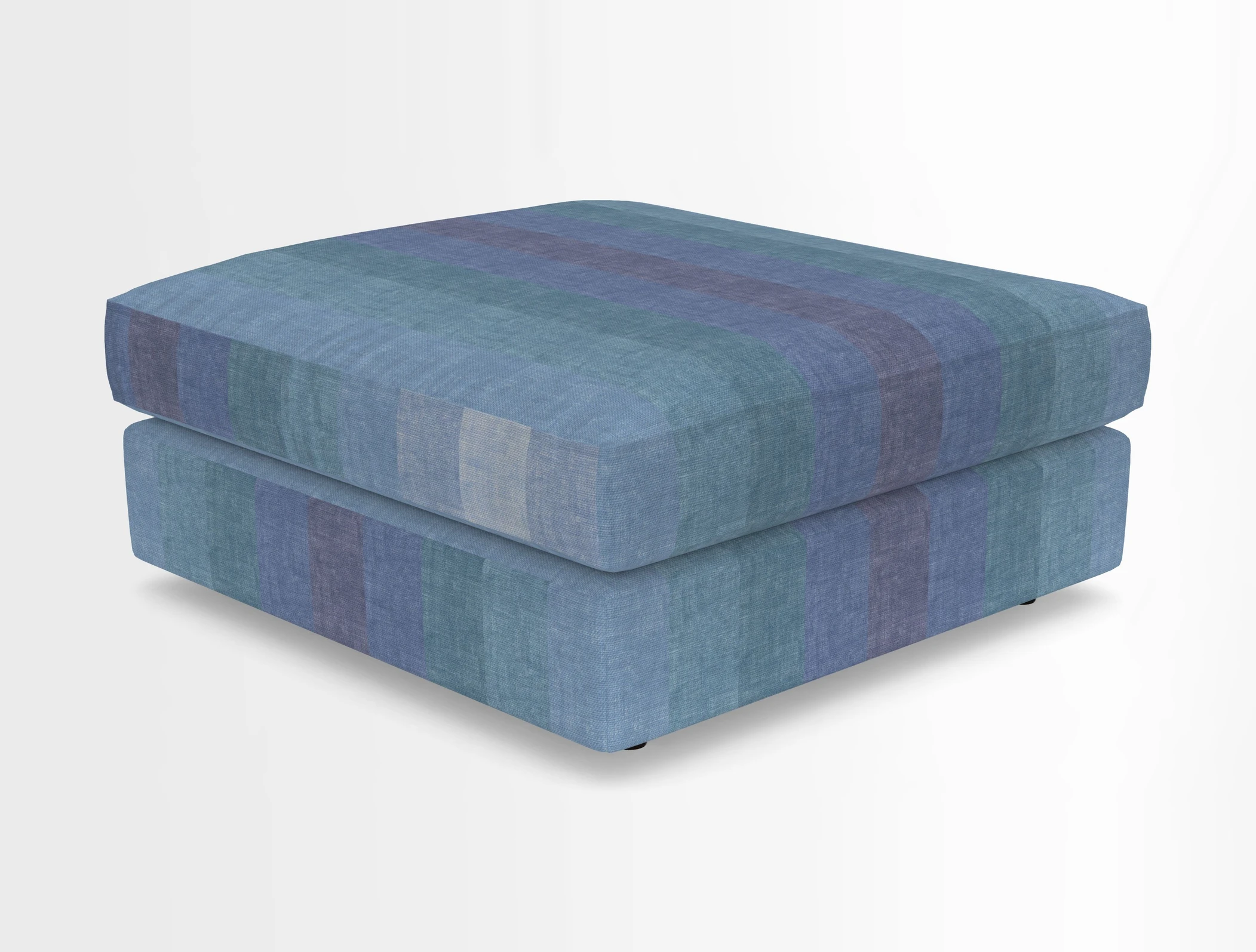 Slingsby fixed cover Footstool in Two Tone Plain Biscuit