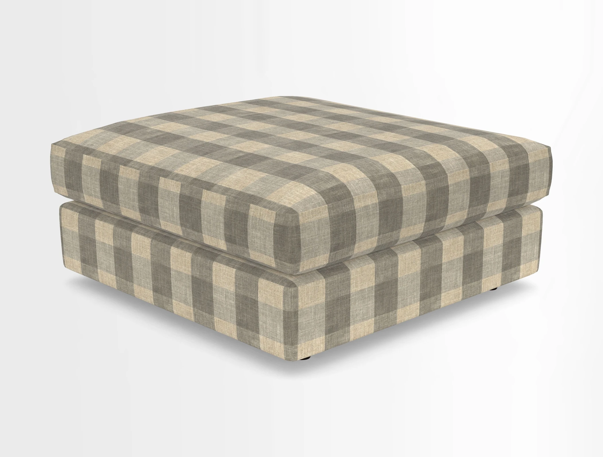 Slingsby fixed cover Footstool in Two Tone Plain Biscuit