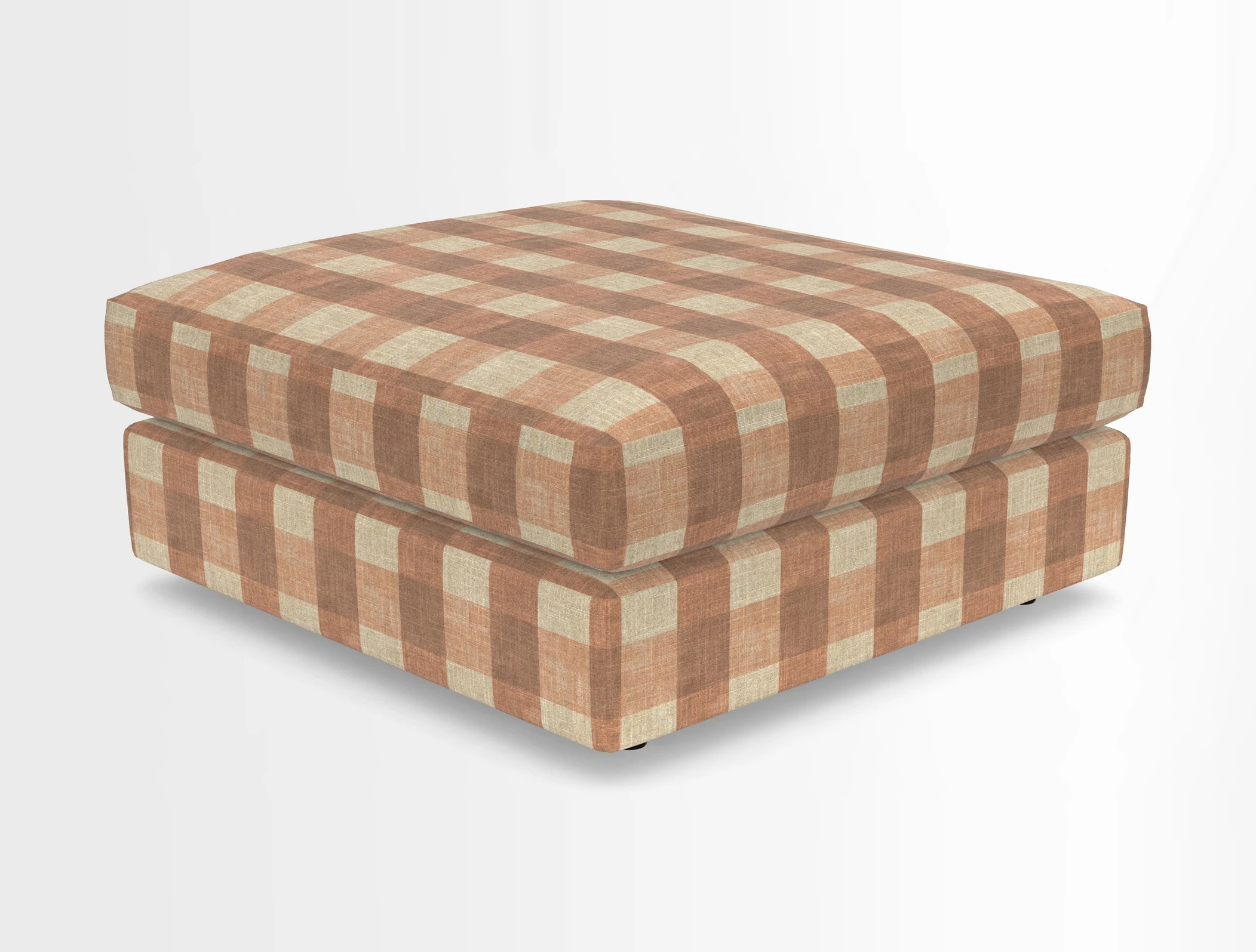 Slingsby fixed cover Footstool in Two Tone Plain Biscuit