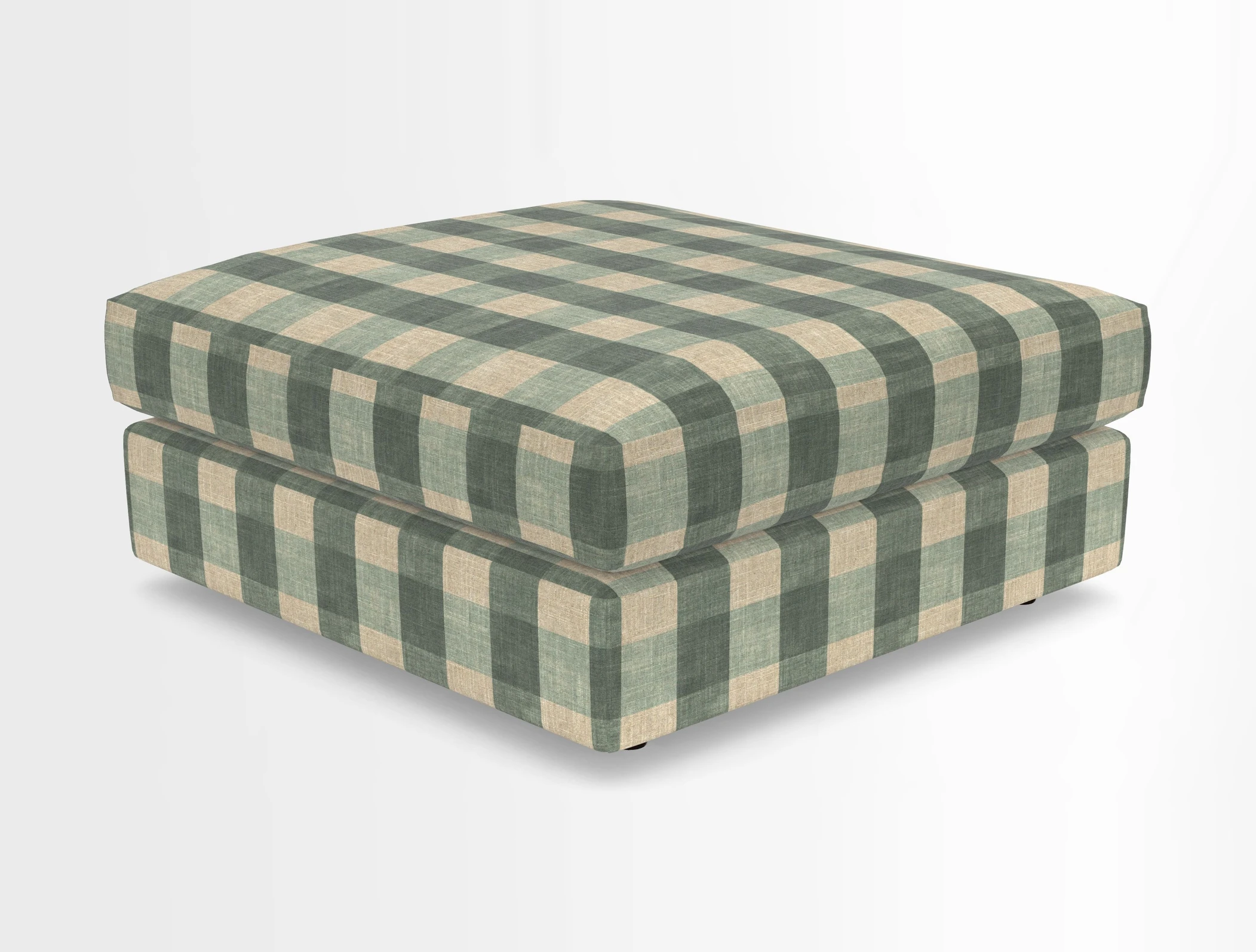 Slingsby fixed cover Footstool in Two Tone Plain Biscuit