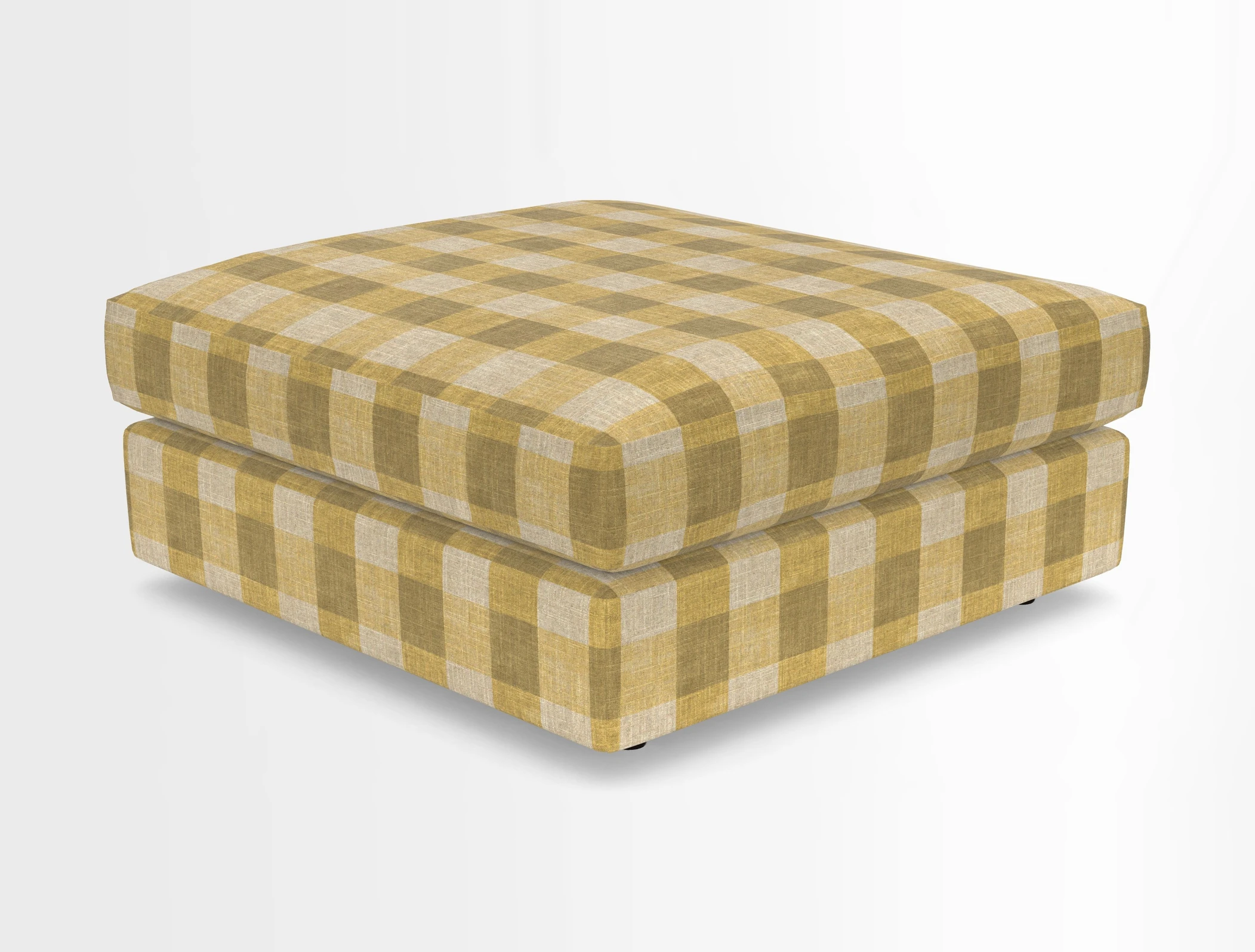 Slingsby fixed cover Footstool in Two Tone Plain Biscuit