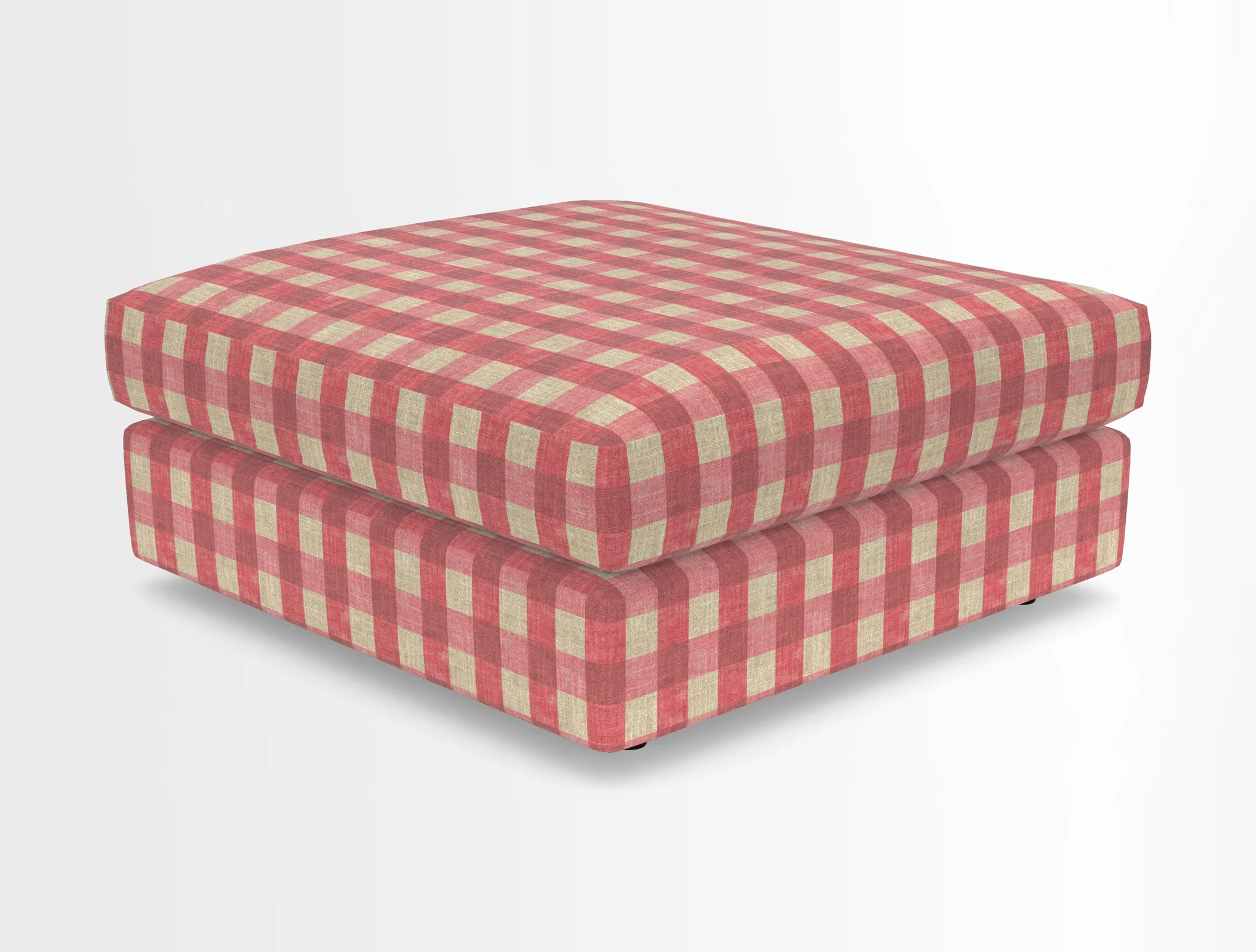 Slingsby fixed cover Footstool in Two Tone Plain Biscuit