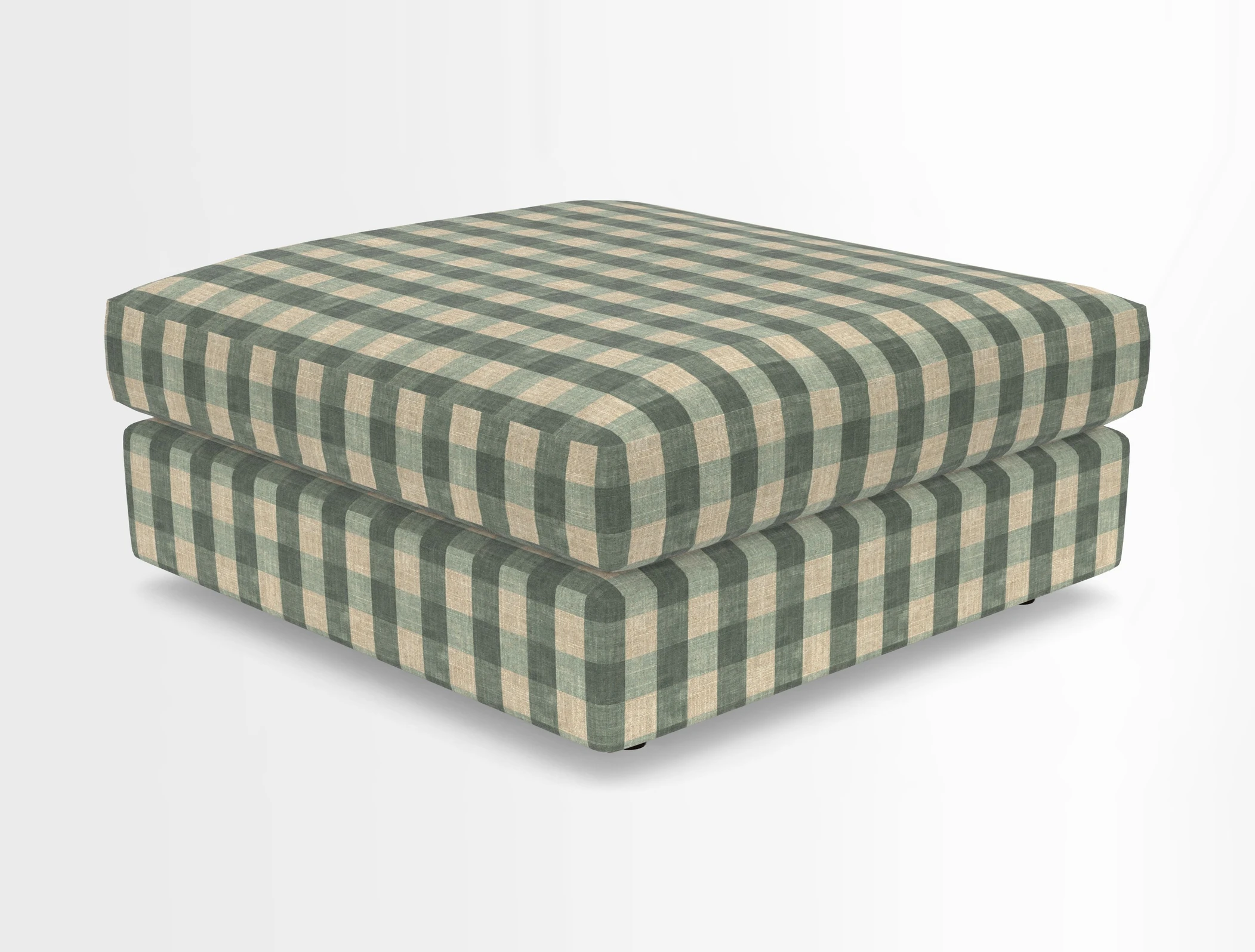 Slingsby fixed cover Footstool in Two Tone Plain Biscuit