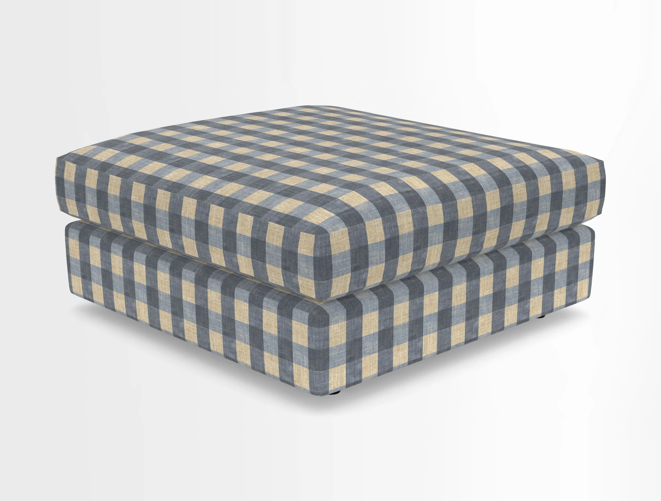 Slingsby fixed cover Footstool in Two Tone Plain Biscuit