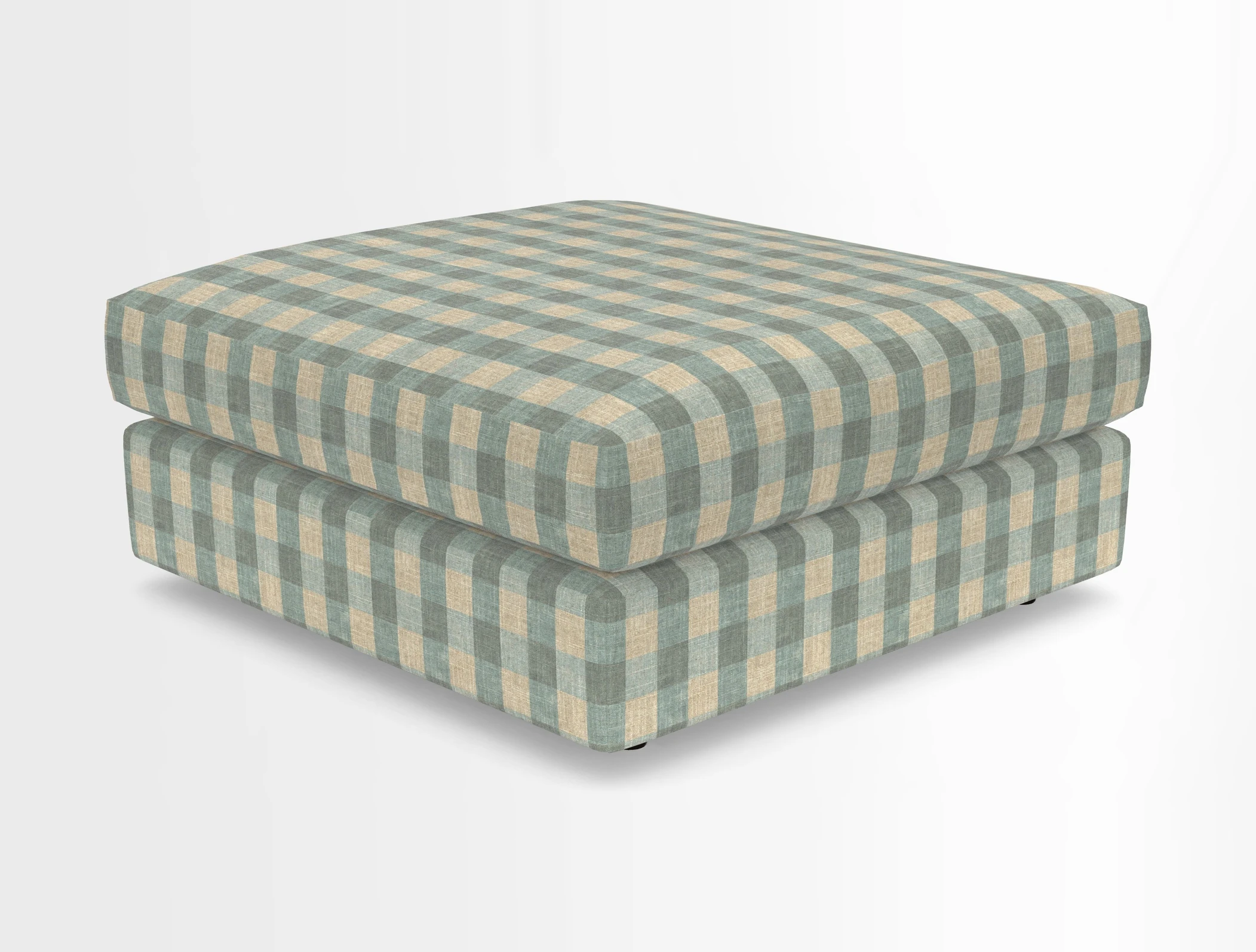 Slingsby fixed cover Footstool in Two Tone Plain Biscuit