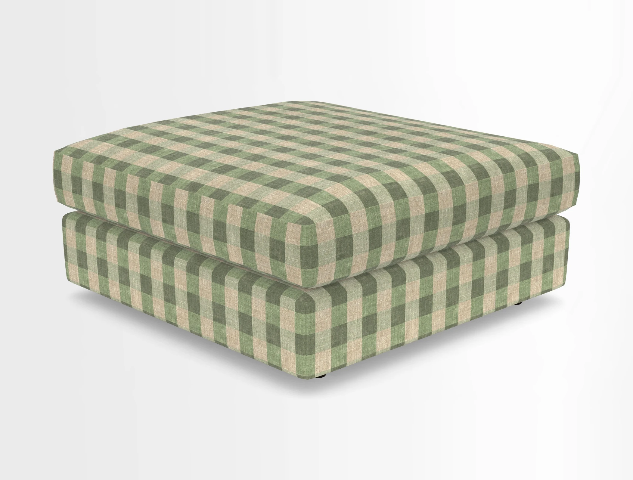 Slingsby fixed cover Footstool in Two Tone Plain Biscuit