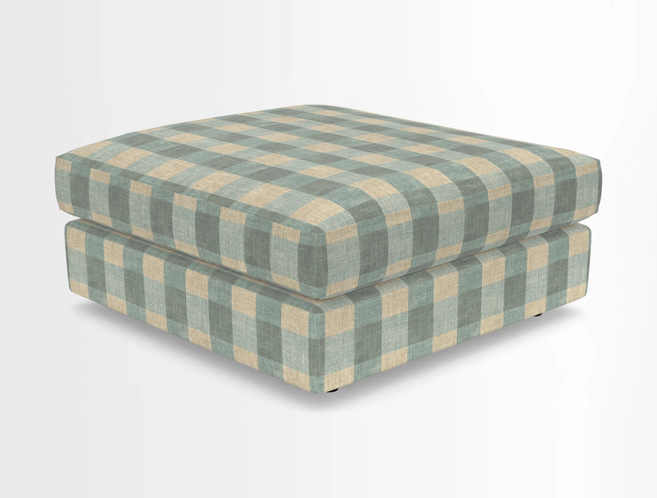 Slingsby fixed cover Footstool in Two Tone Plain Biscuit