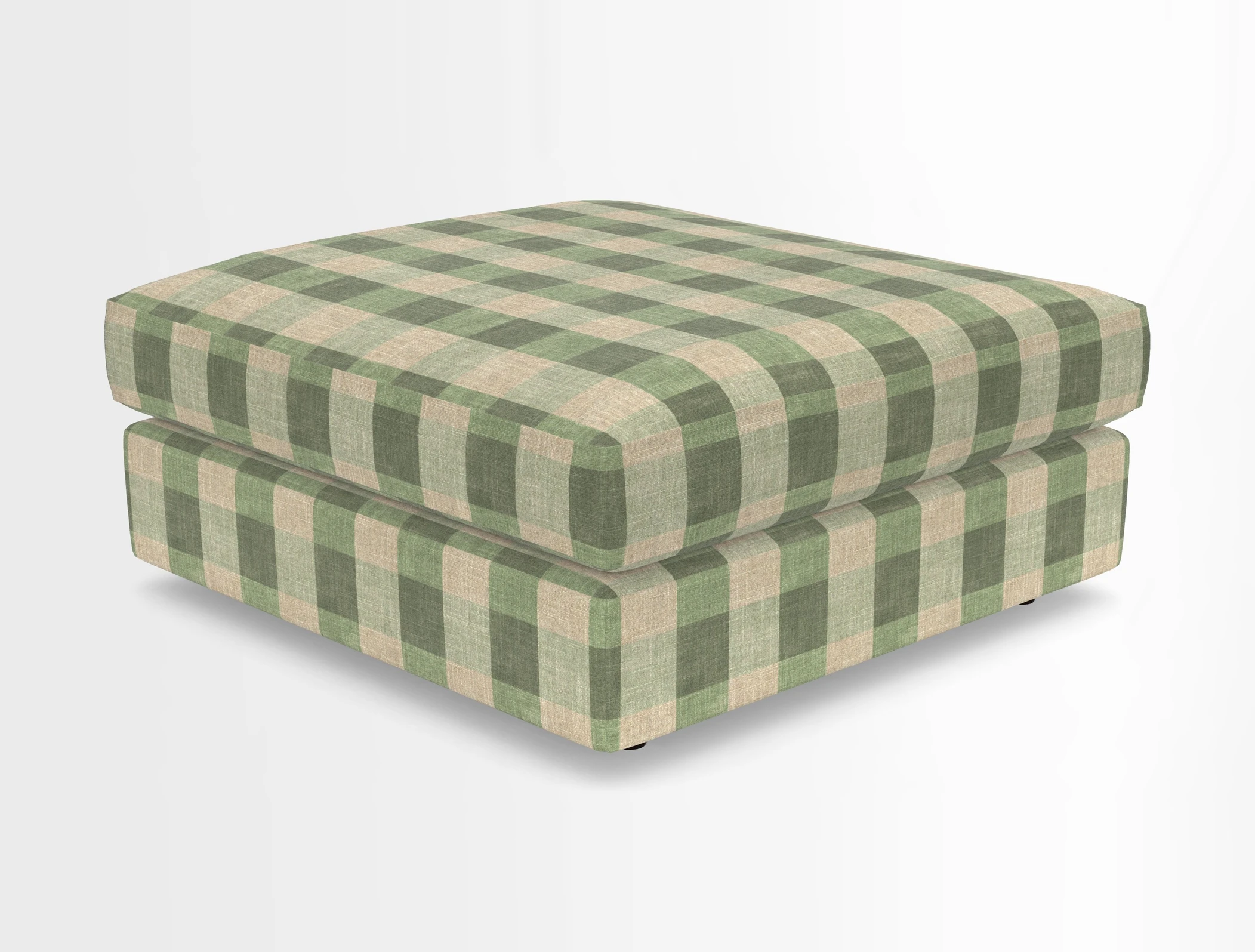 Slingsby fixed cover Footstool in Two Tone Plain Biscuit