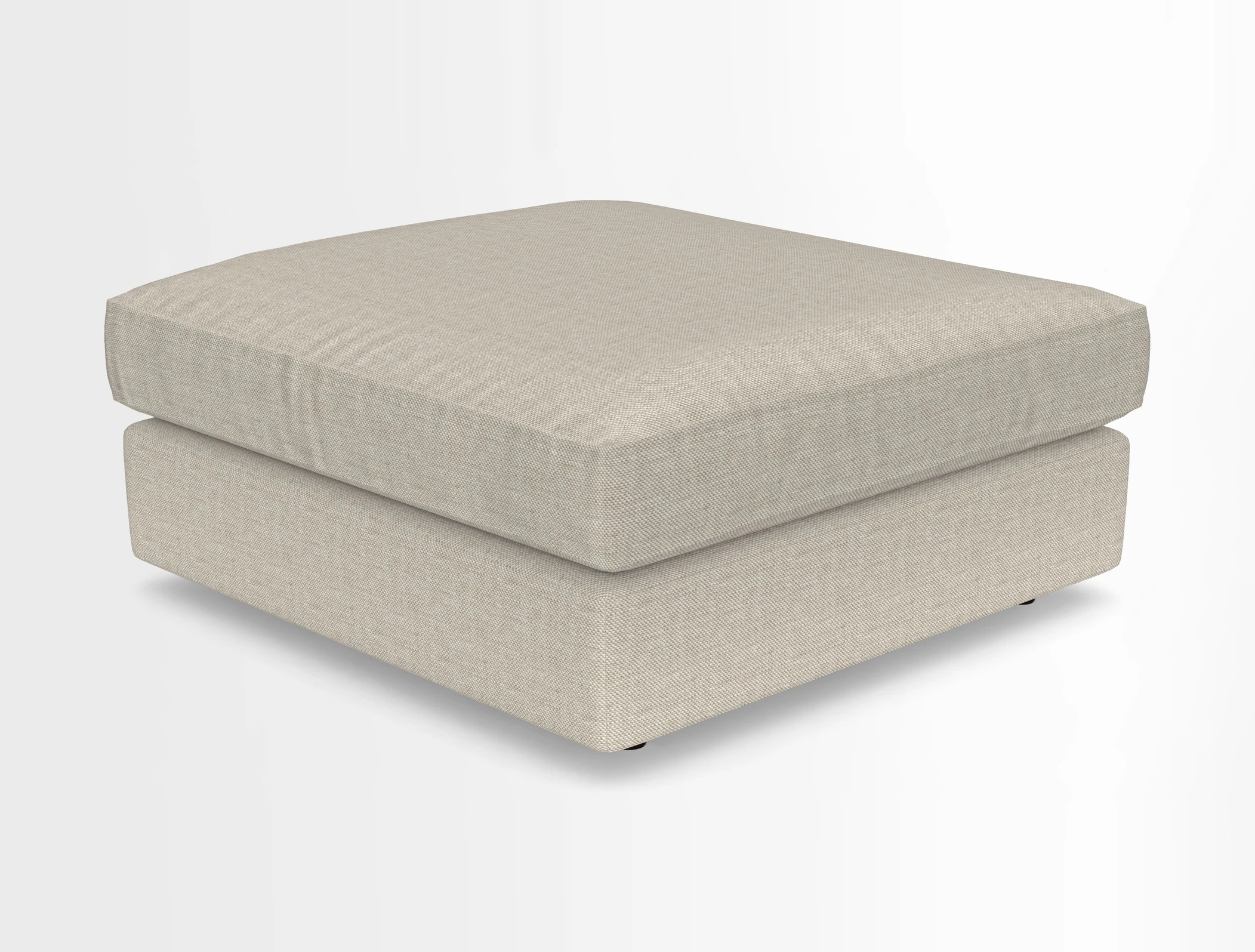 Slingsby fixed cover Footstool in Two Tone Plain Biscuit