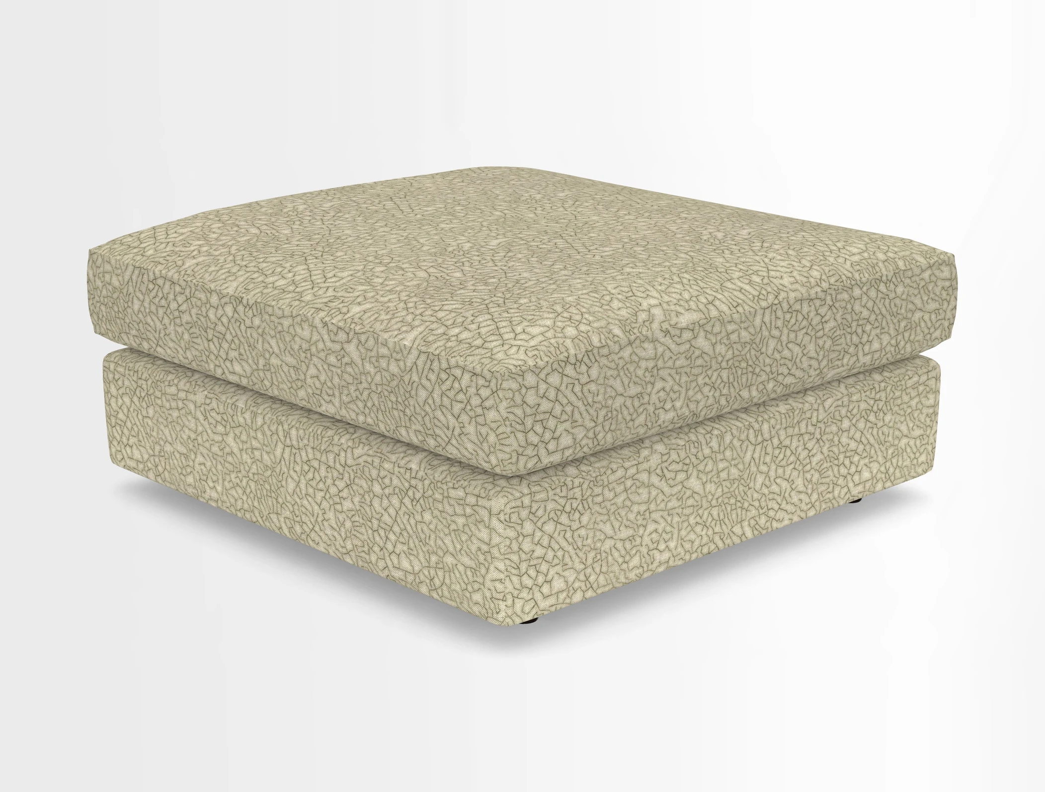 Slingsby fixed cover Footstool in Two Tone Plain Biscuit