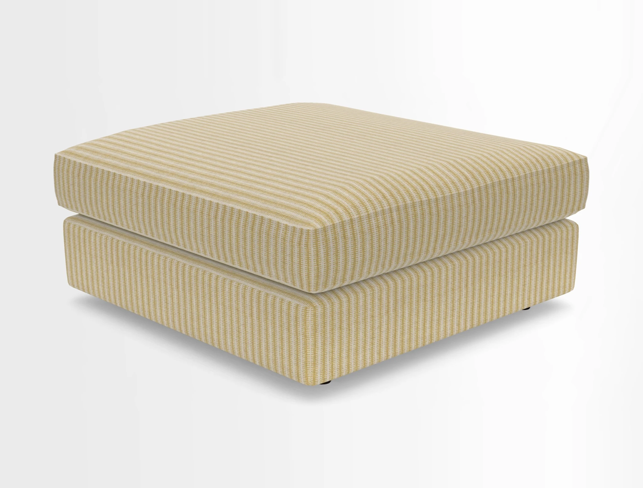 Slingsby fixed cover Footstool in Two Tone Plain Biscuit