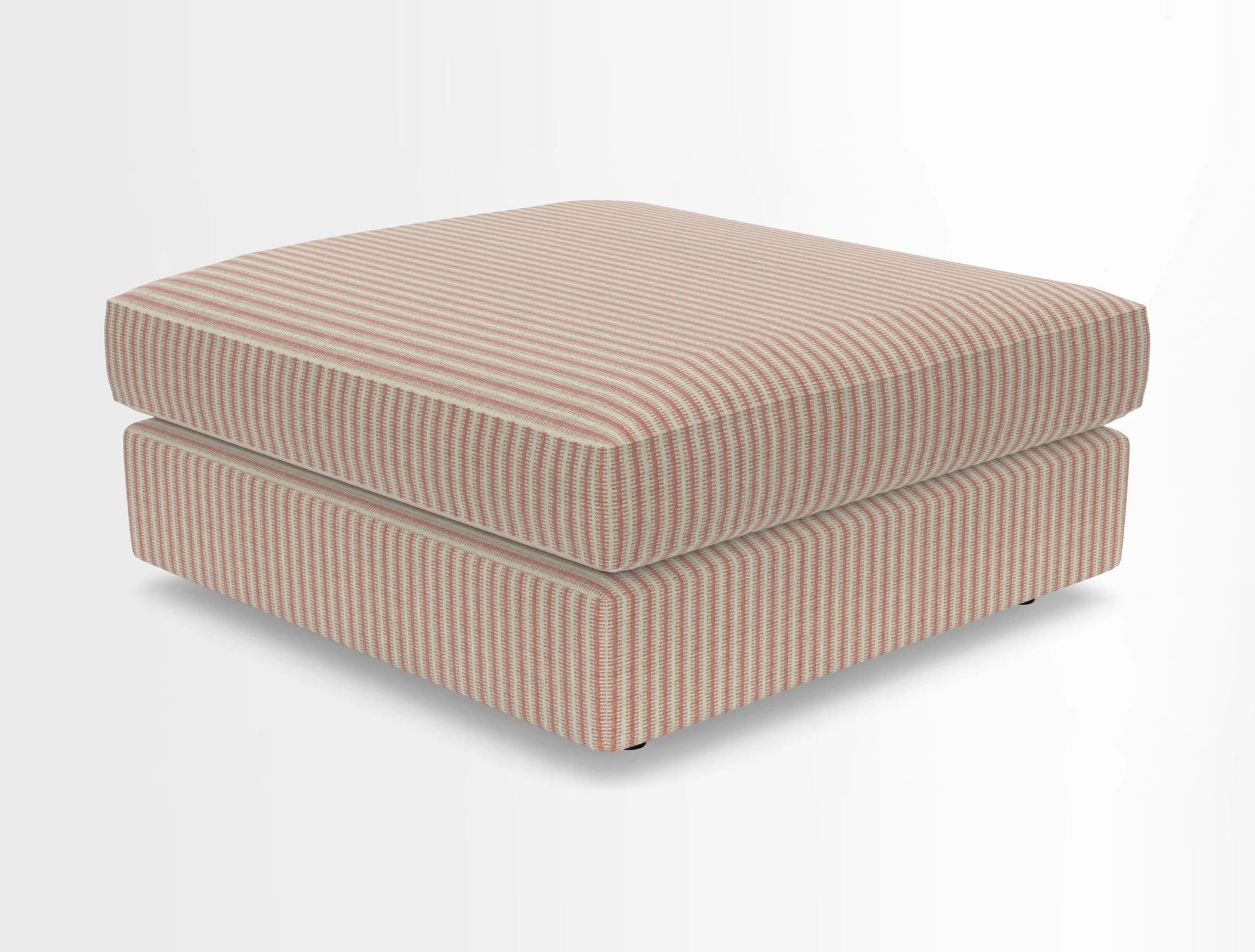 Slingsby fixed cover Footstool in Two Tone Plain Biscuit