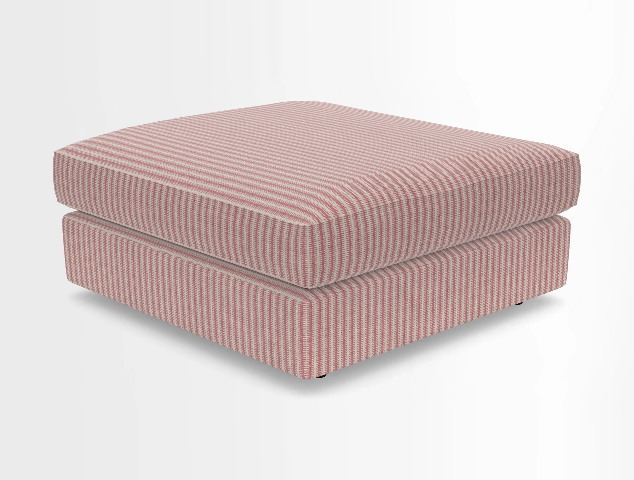 Slingsby fixed cover Footstool in Two Tone Plain Biscuit