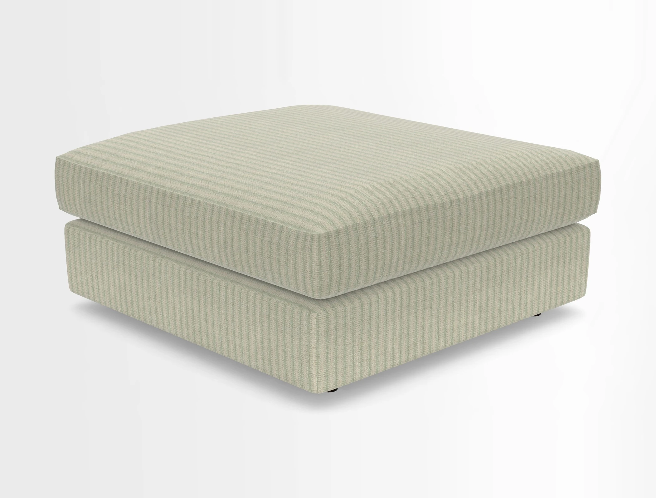 Slingsby fixed cover Footstool in Two Tone Plain Biscuit
