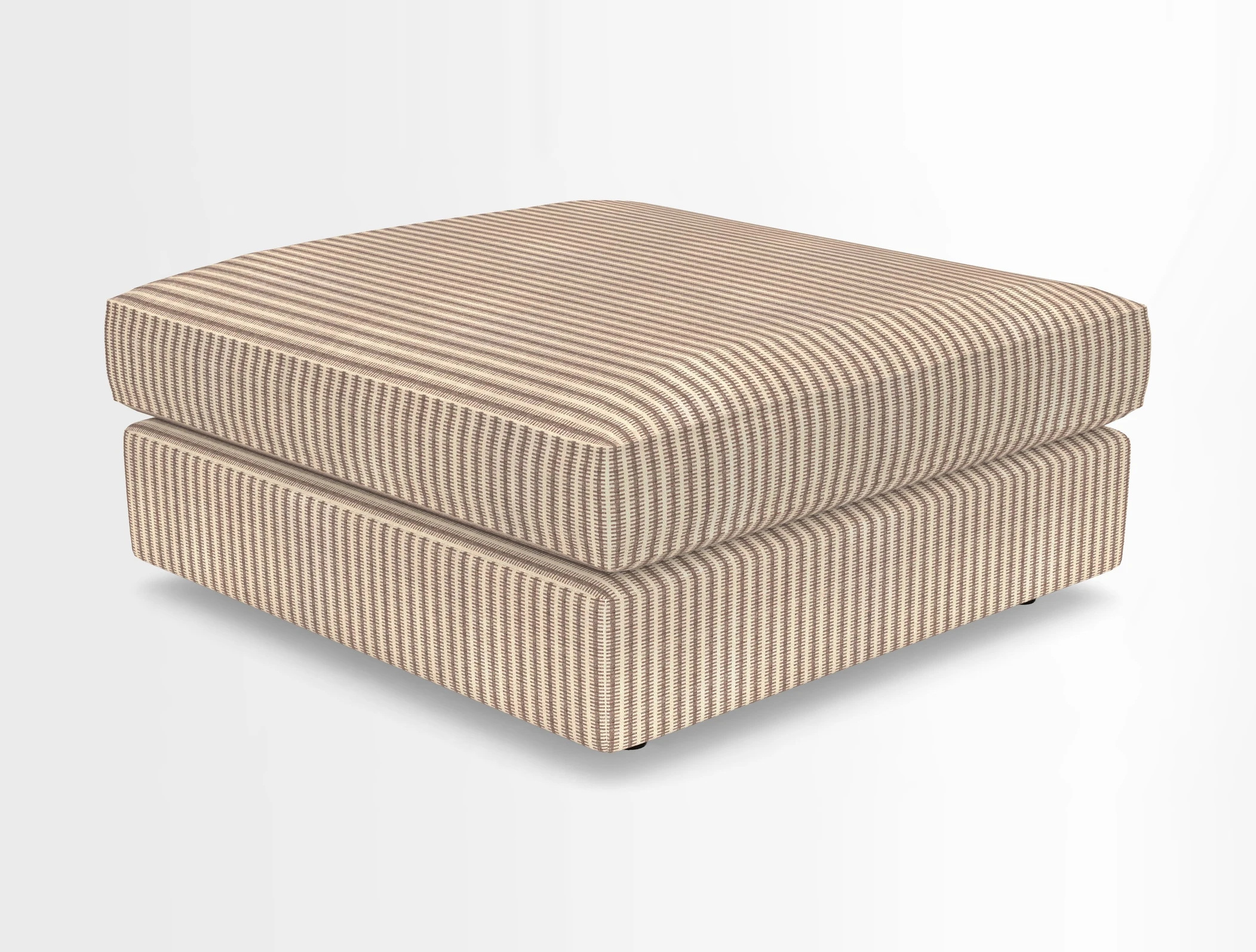 Slingsby fixed cover Footstool in Two Tone Plain Biscuit