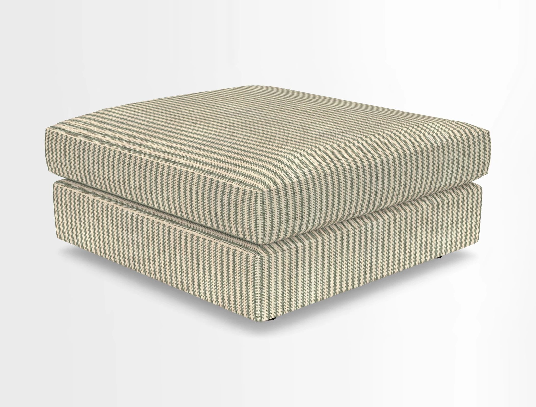 Slingsby fixed cover Footstool in Two Tone Plain Biscuit