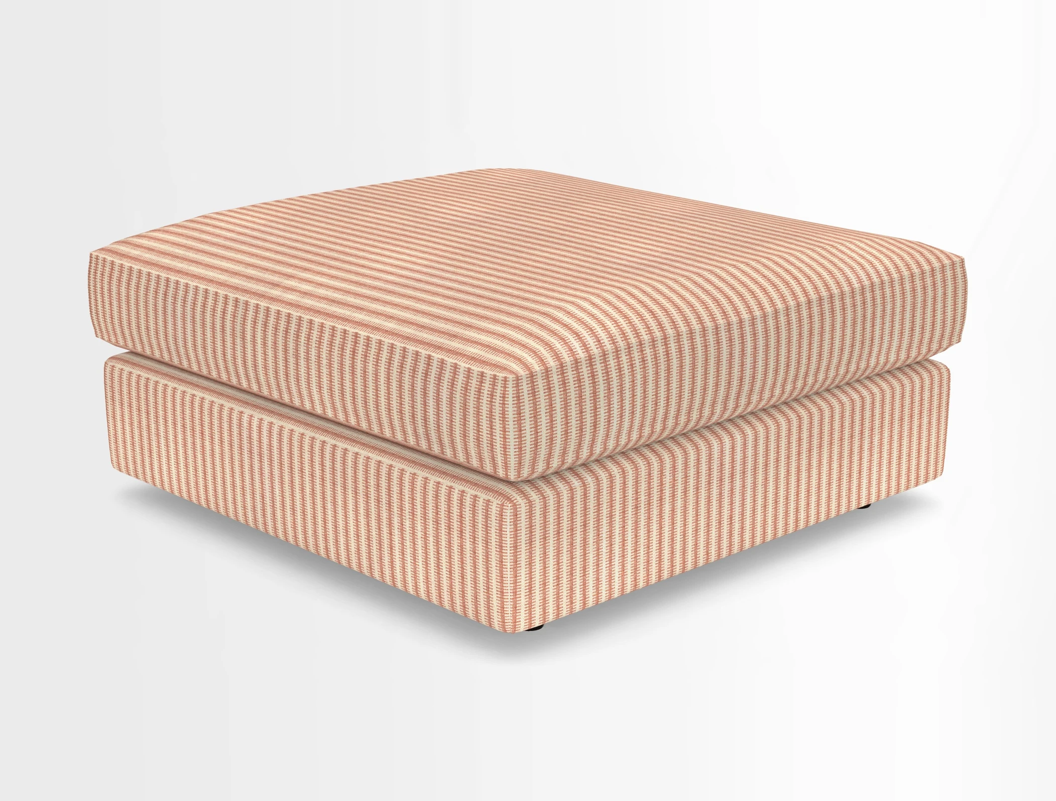 Slingsby fixed cover Footstool in Two Tone Plain Biscuit