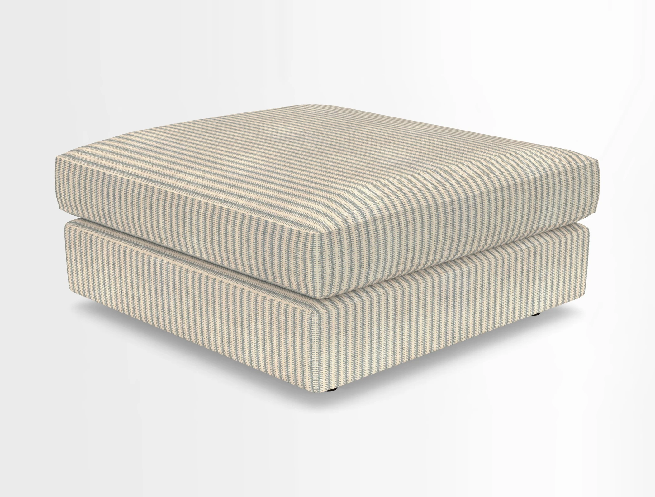 Slingsby fixed cover Footstool in Two Tone Plain Biscuit
