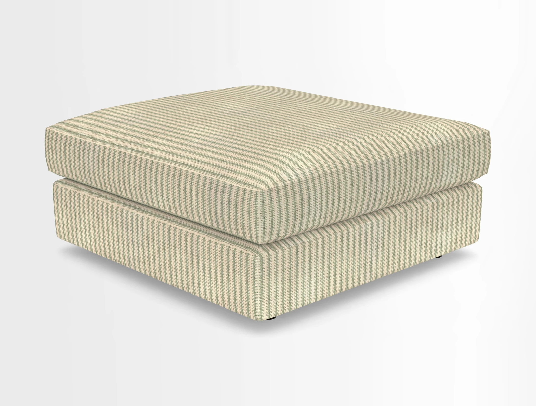 Slingsby fixed cover Footstool in Two Tone Plain Biscuit