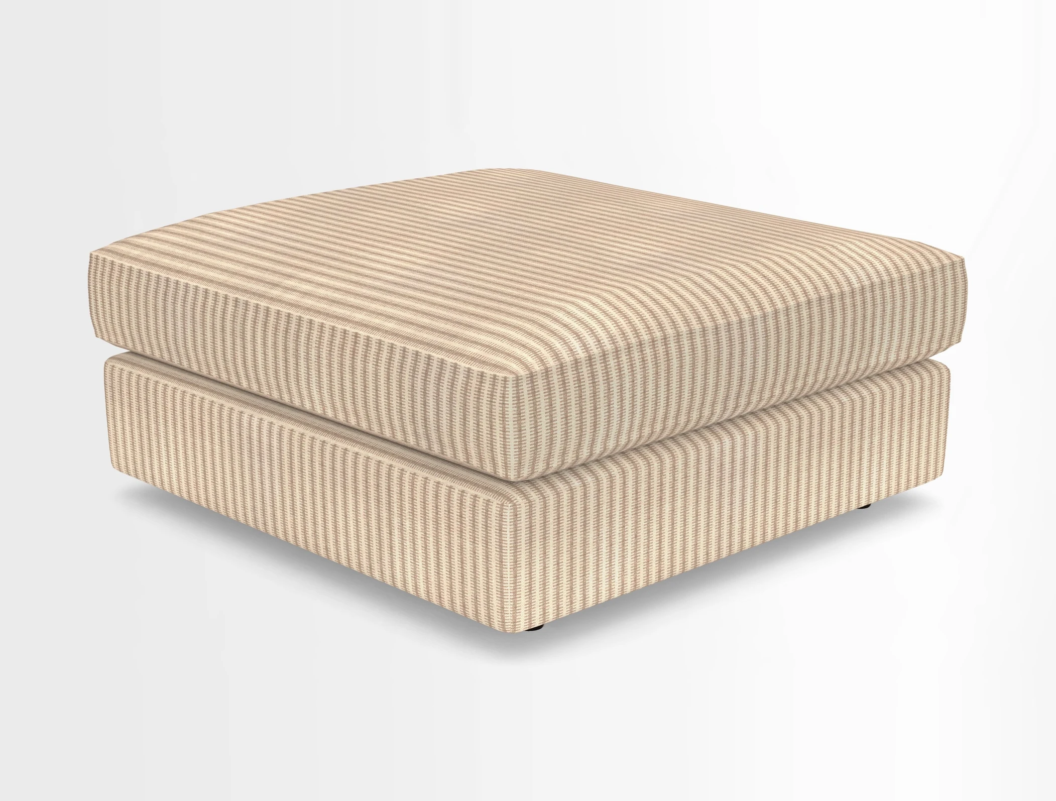 Slingsby fixed cover Footstool in Two Tone Plain Biscuit