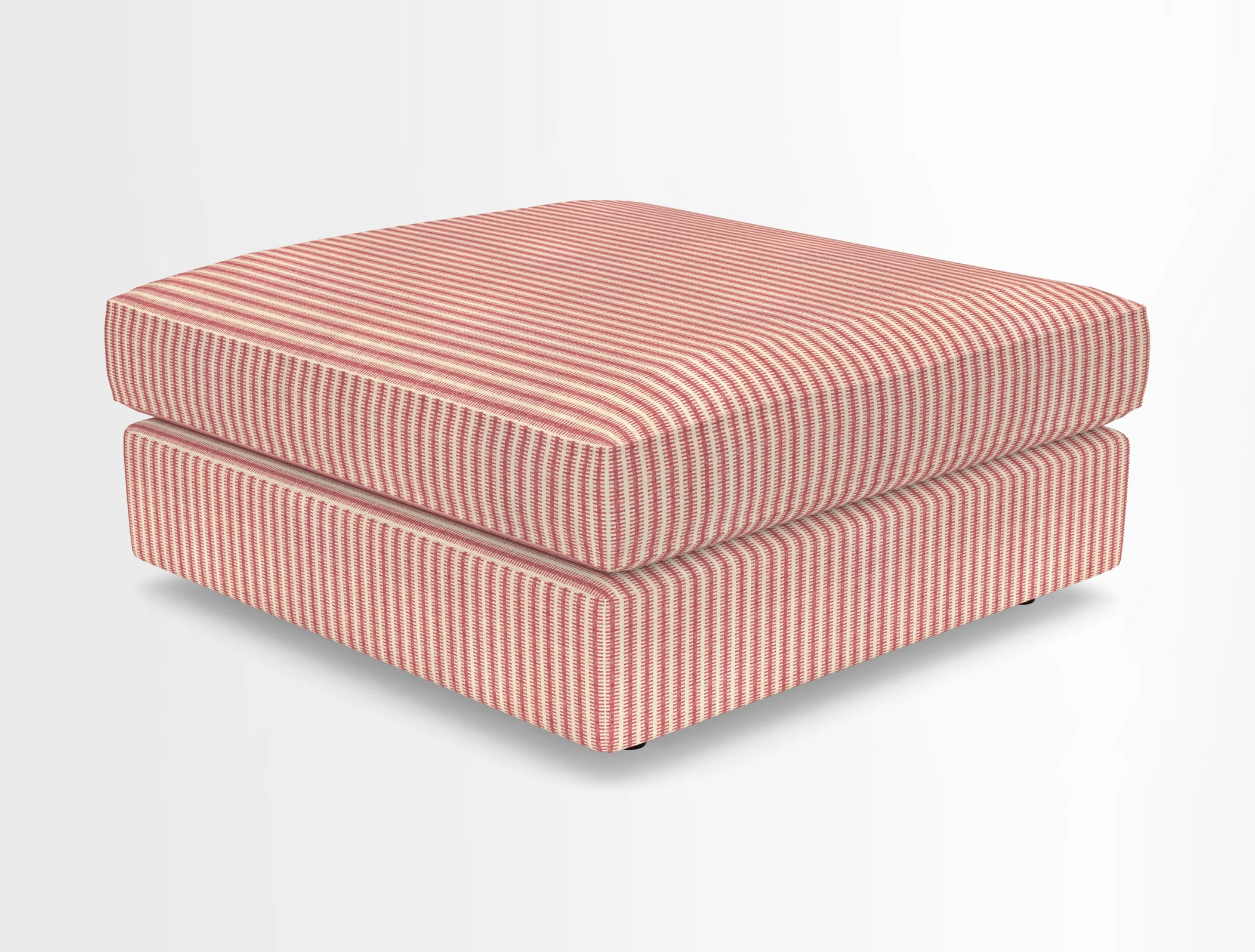 Slingsby fixed cover Footstool in Two Tone Plain Biscuit