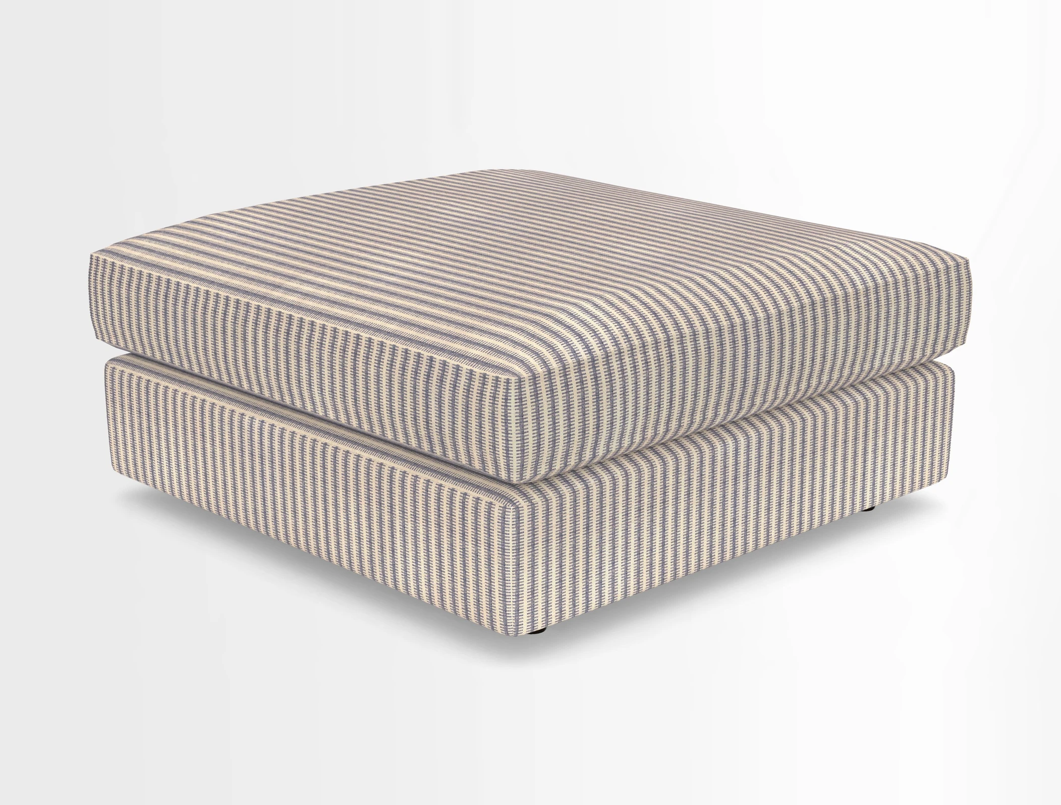 Slingsby fixed cover Footstool in Two Tone Plain Biscuit