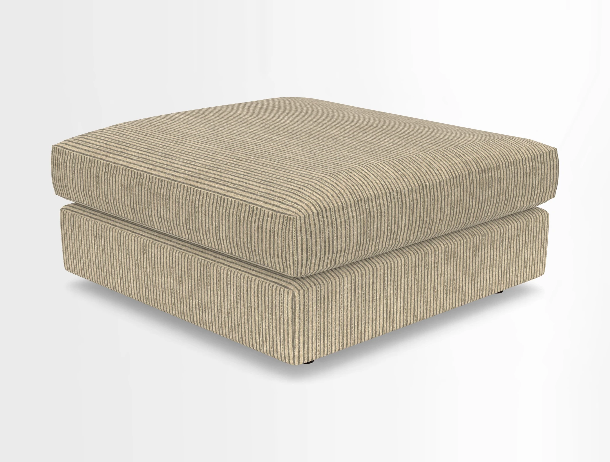 Slingsby fixed cover Footstool in Two Tone Plain Biscuit