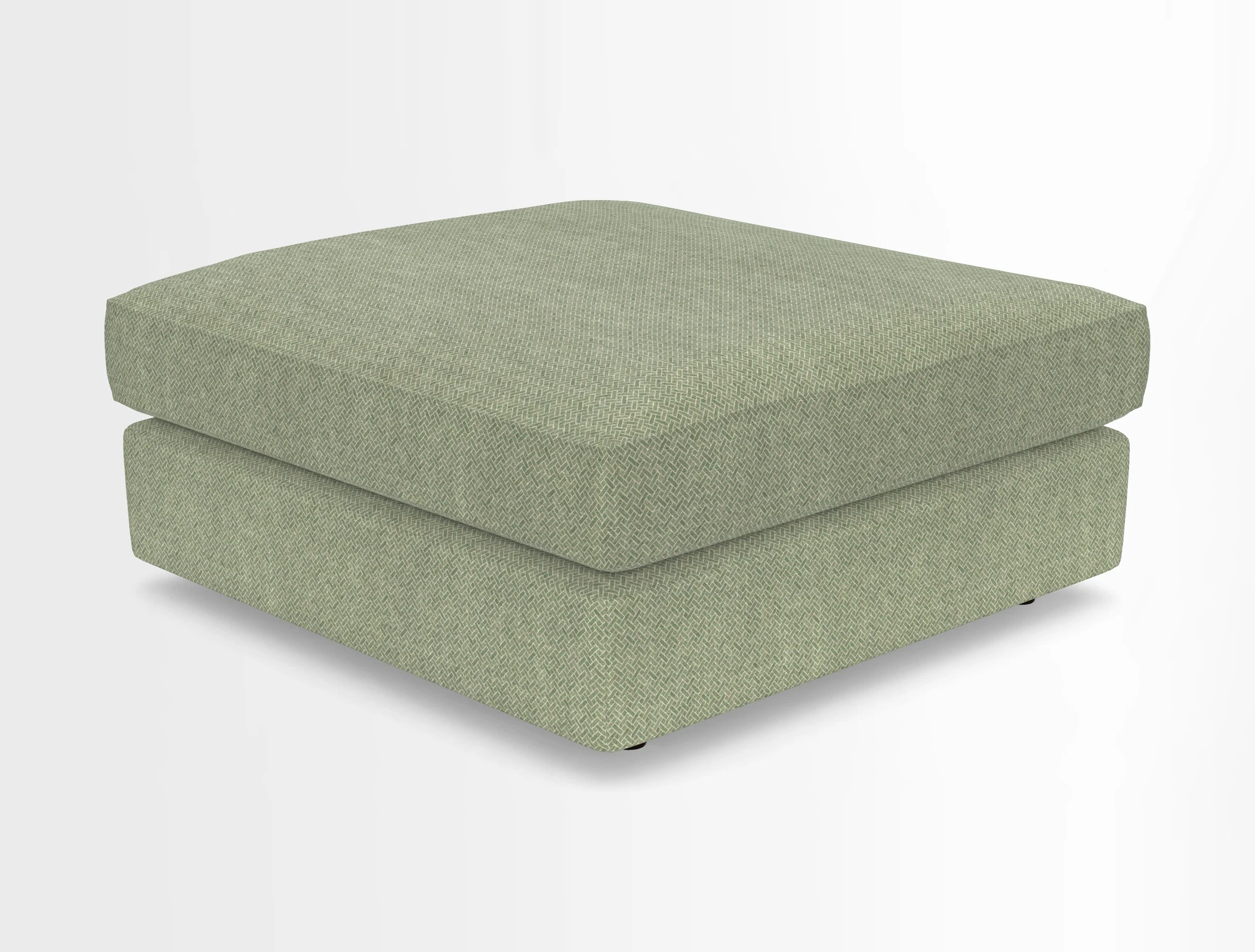 Slingsby fixed cover Footstool in Two Tone Plain Biscuit
