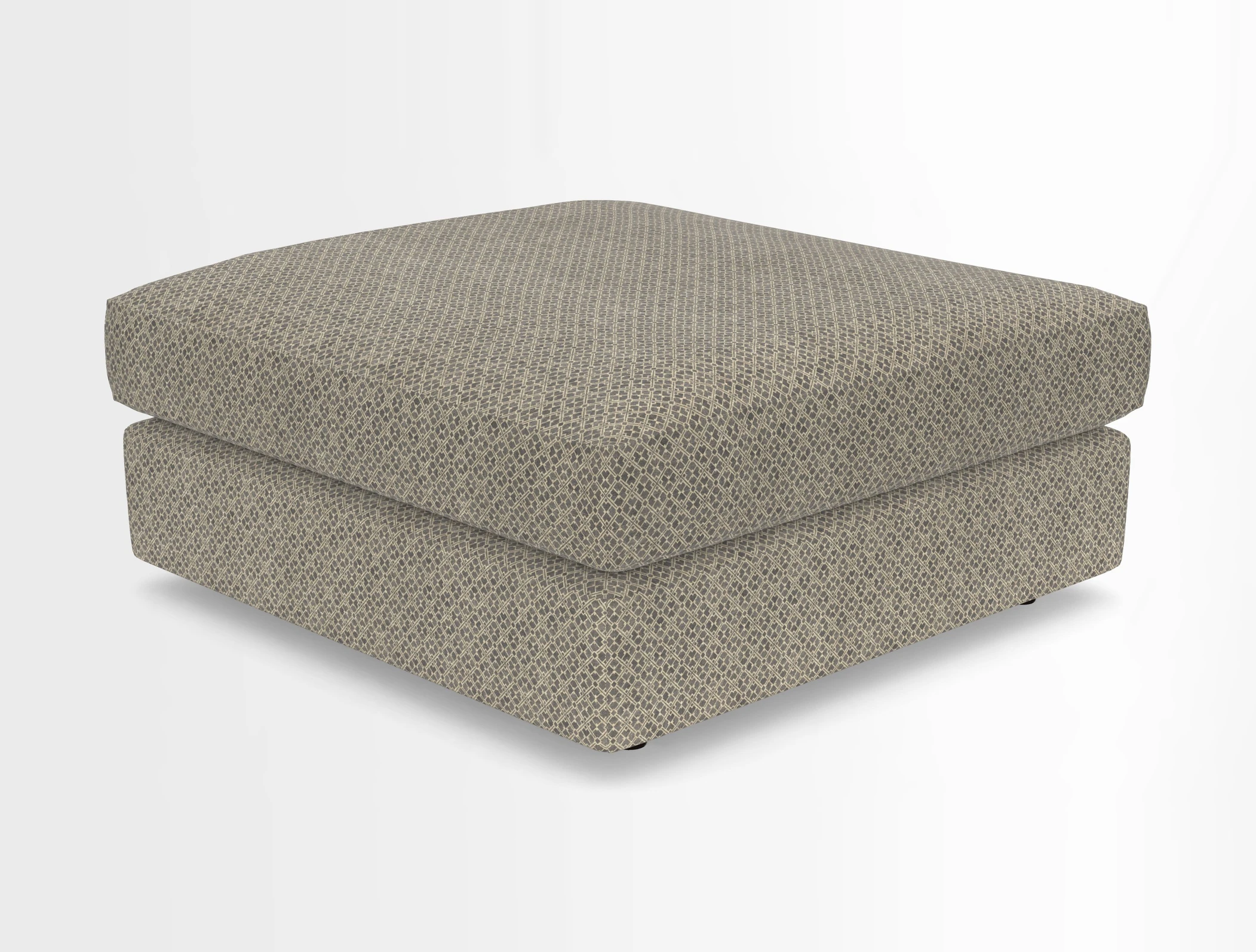 Slingsby fixed cover Footstool in Two Tone Plain Biscuit