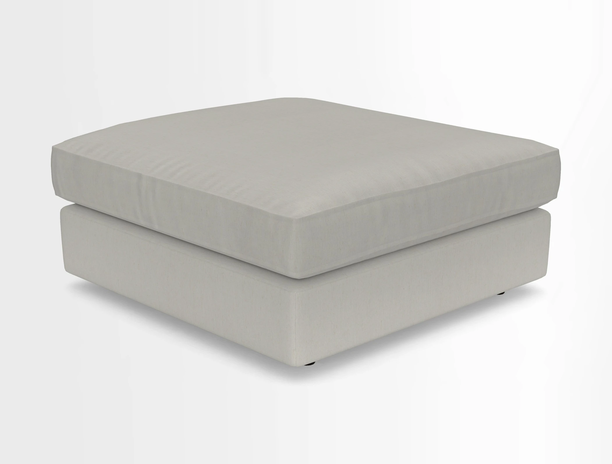 Slingsby fixed cover Footstool in Two Tone Plain Biscuit