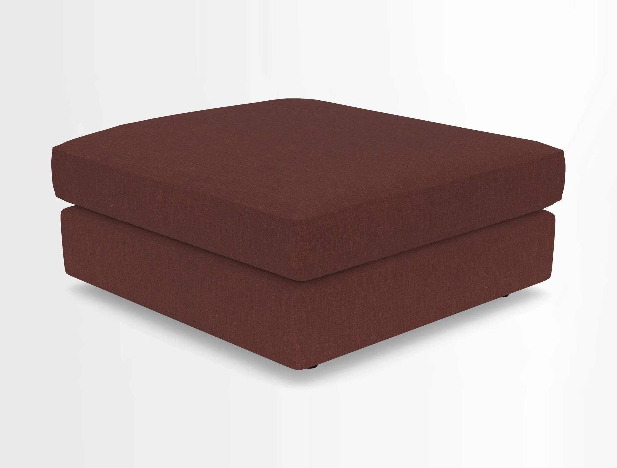Slingsby fixed cover Footstool in Two Tone Plain Biscuit