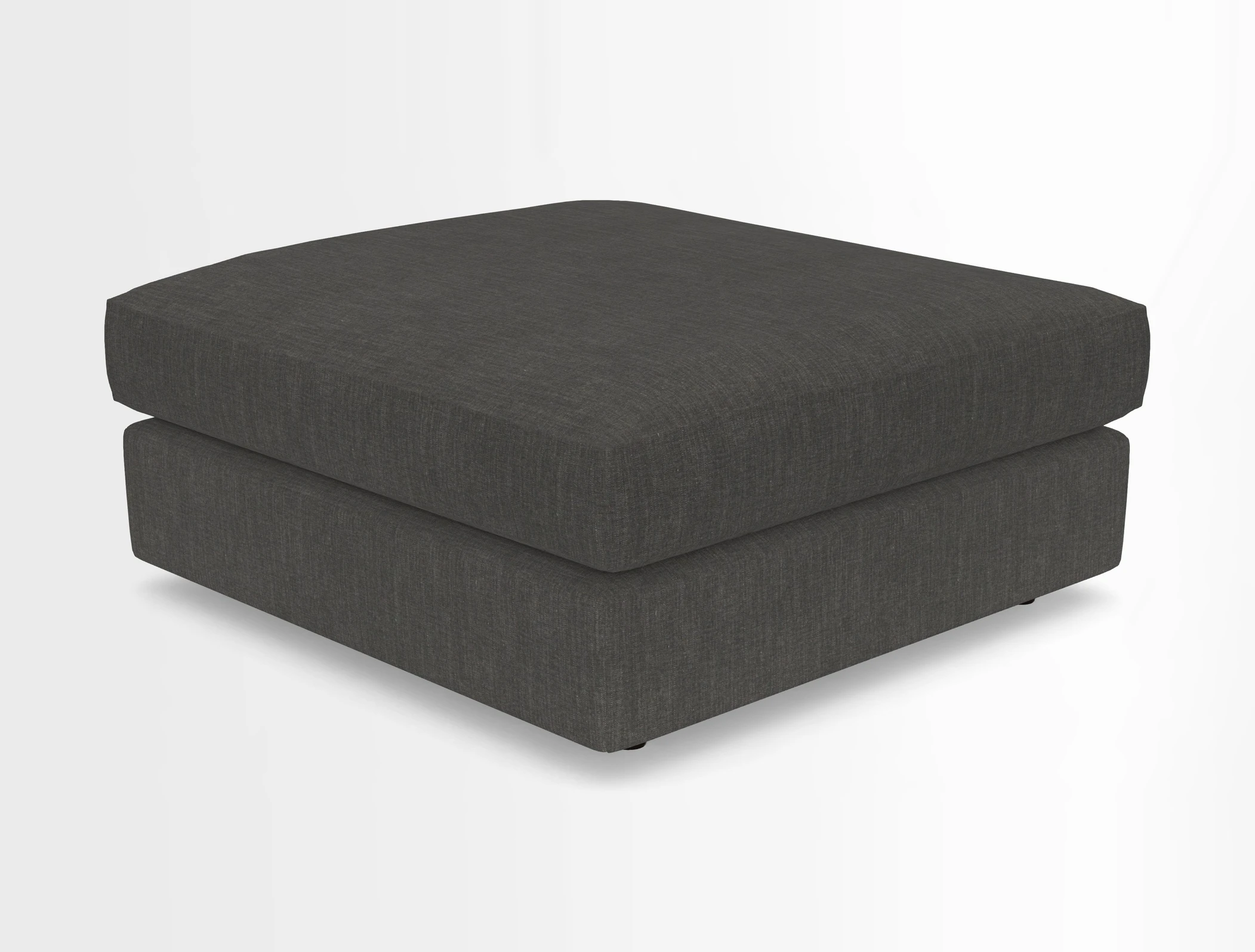 Slingsby fixed cover Footstool in Two Tone Plain Biscuit