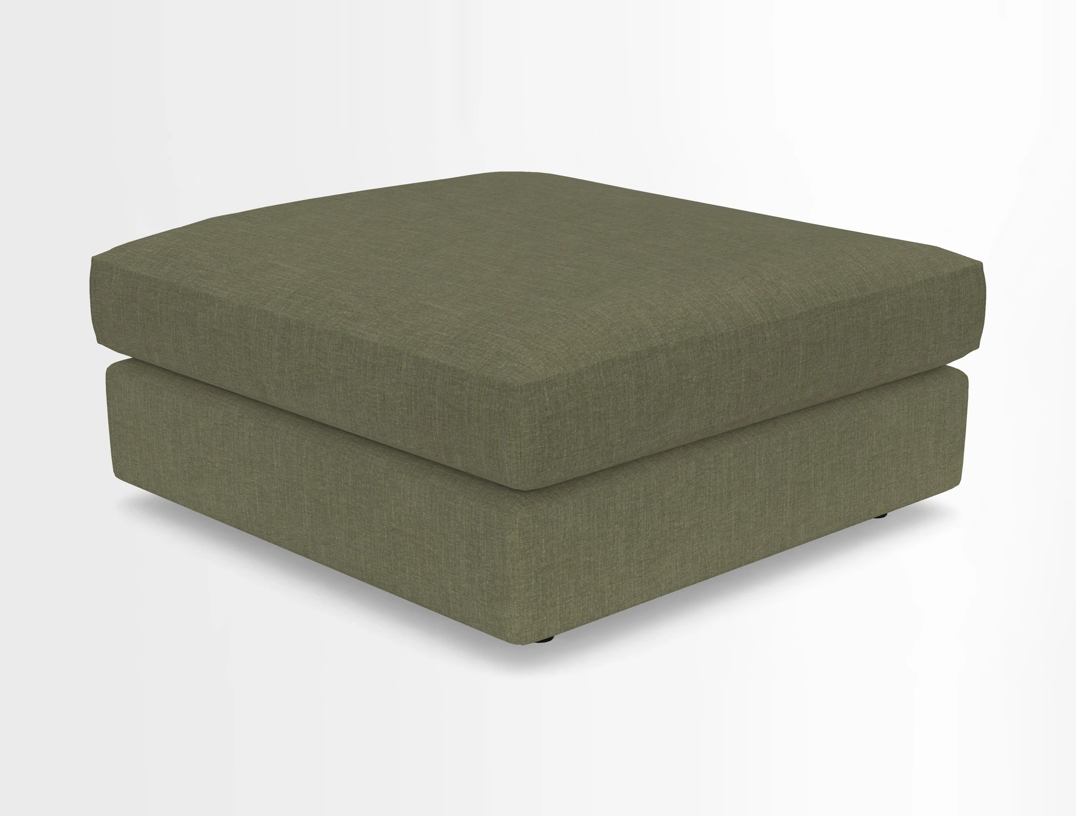 Slingsby fixed cover Footstool in Two Tone Plain Biscuit