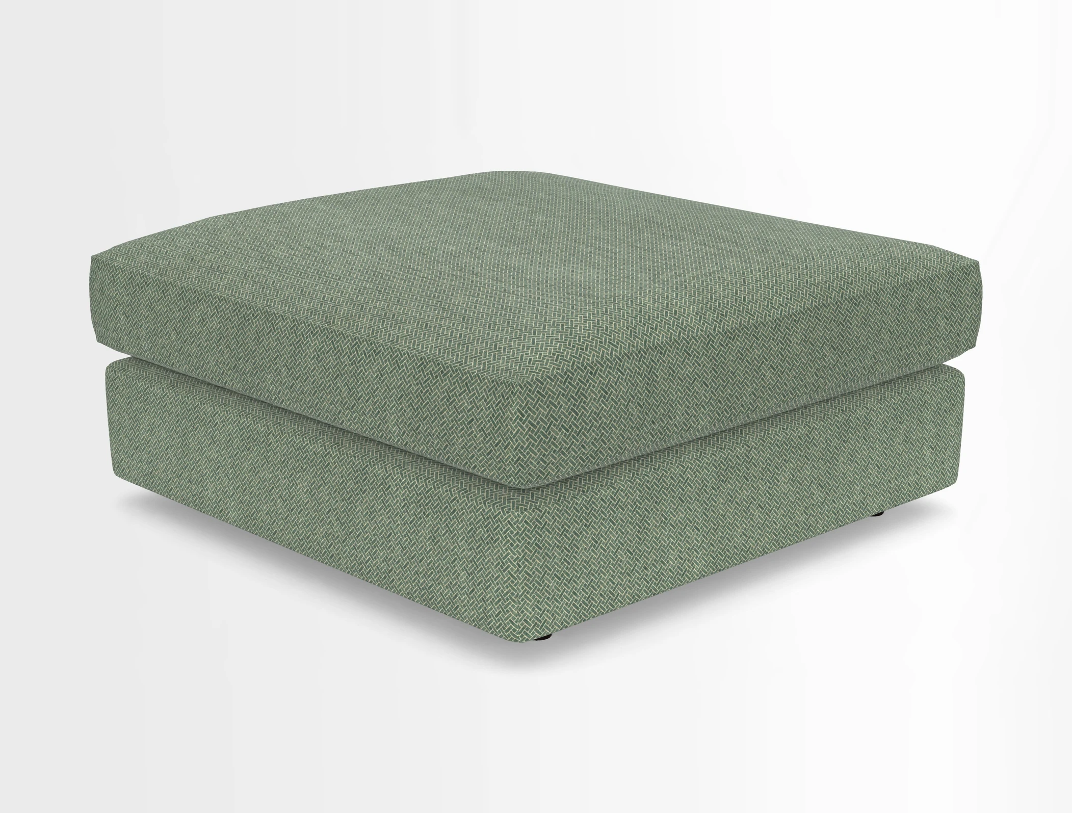 Slingsby fixed cover Footstool in Two Tone Plain Biscuit