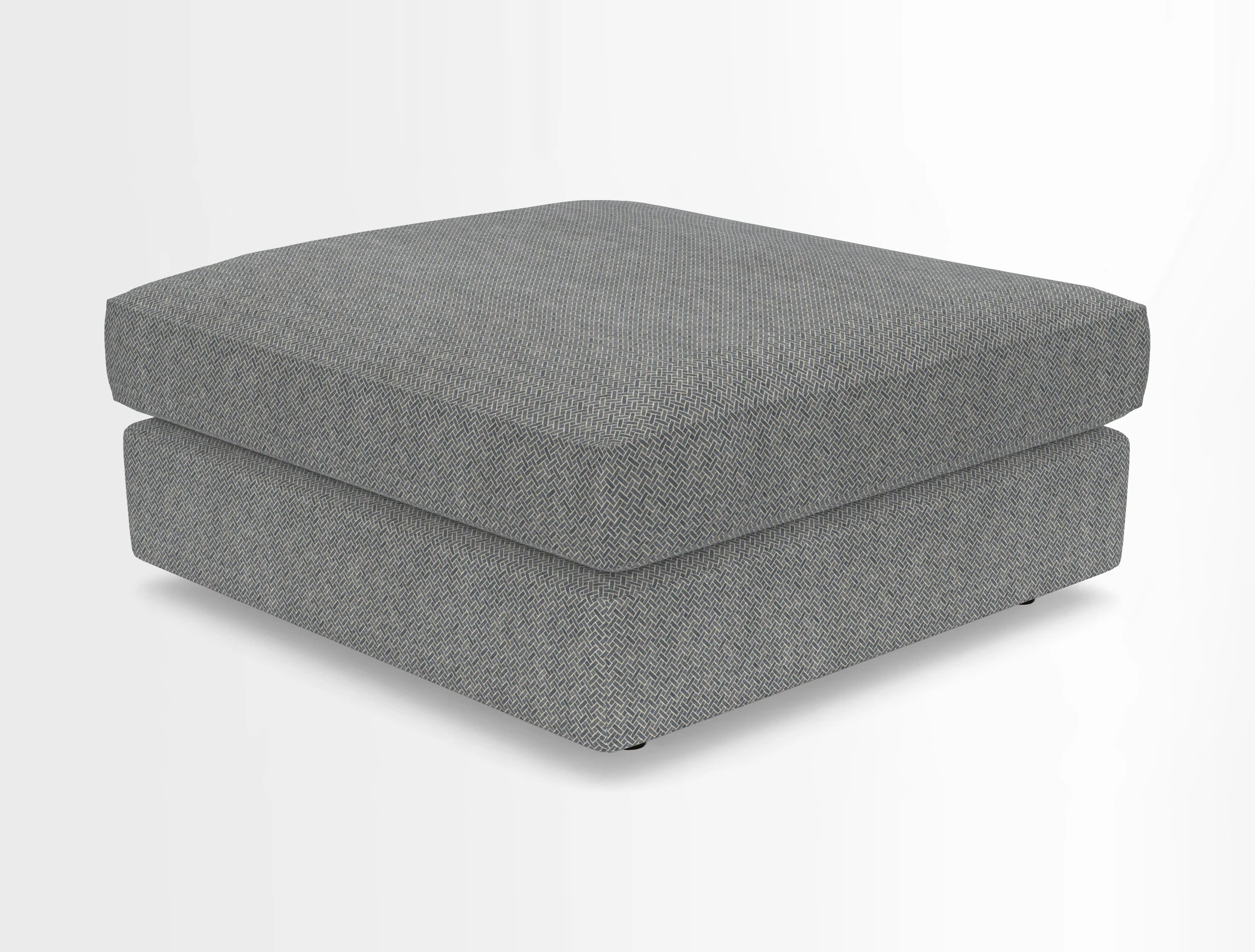 Slingsby fixed cover Footstool in Two Tone Plain Biscuit